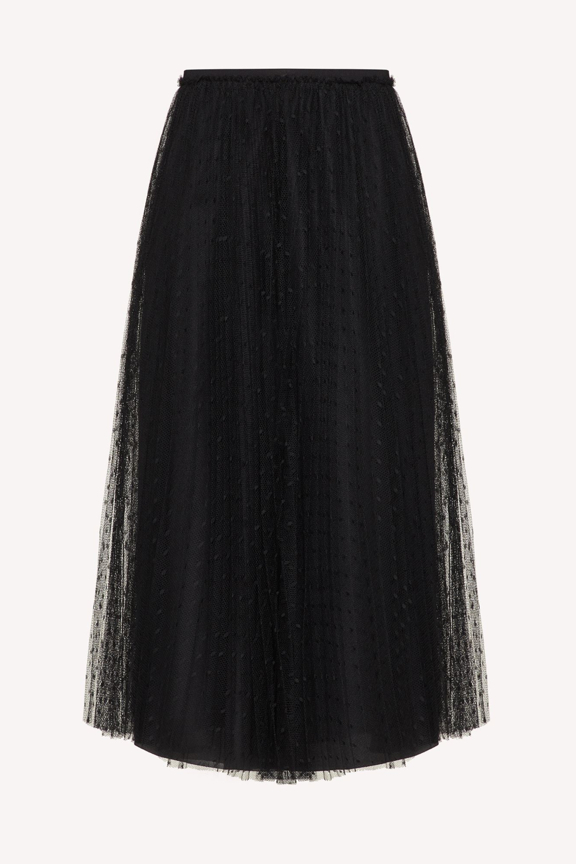 Point D'esprit Pleated Tulle Skirt - Red Valentino