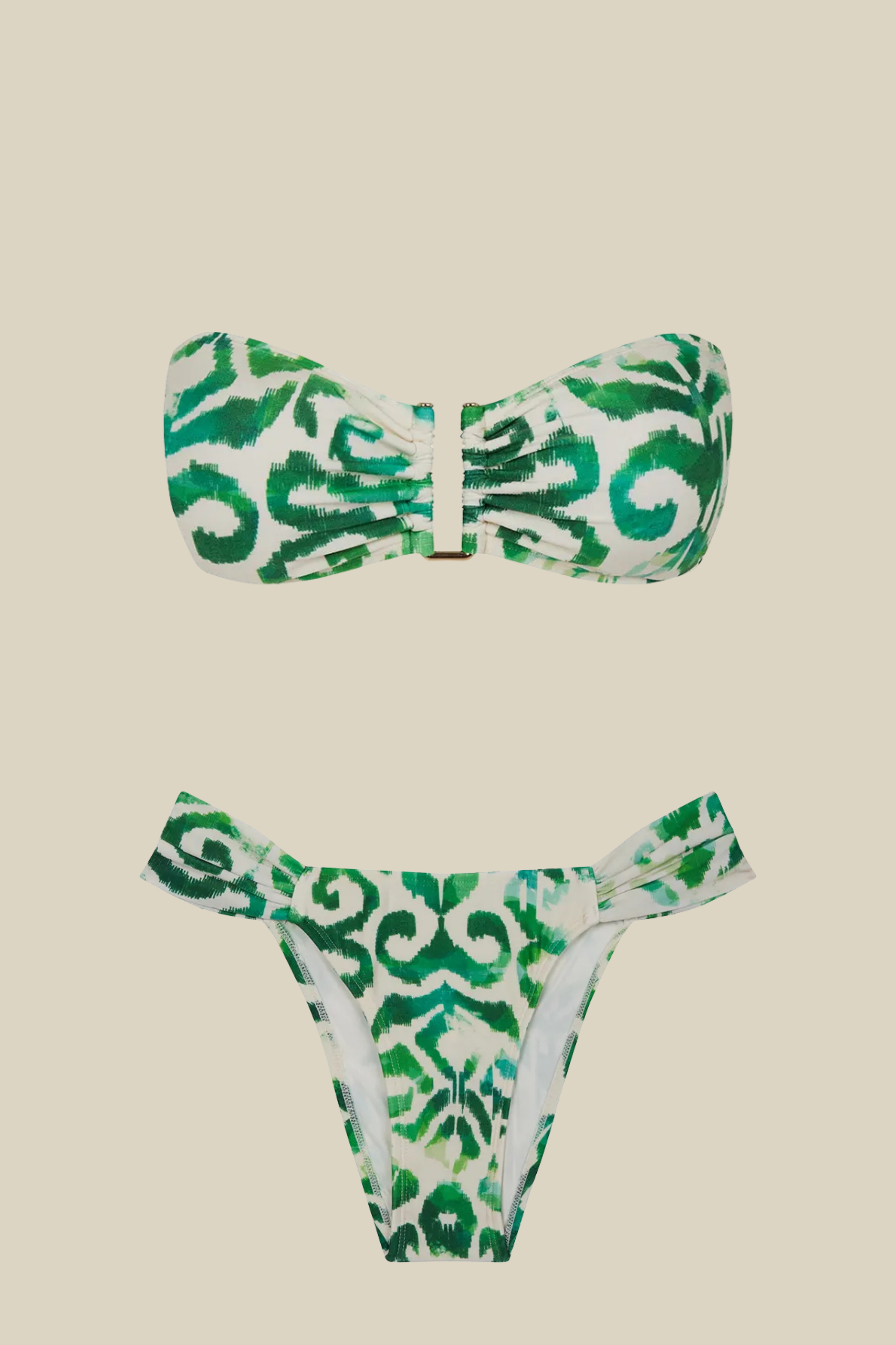 Top Bandeau Rita & Tanger draped bottom bikini - Lenny Niemeyer