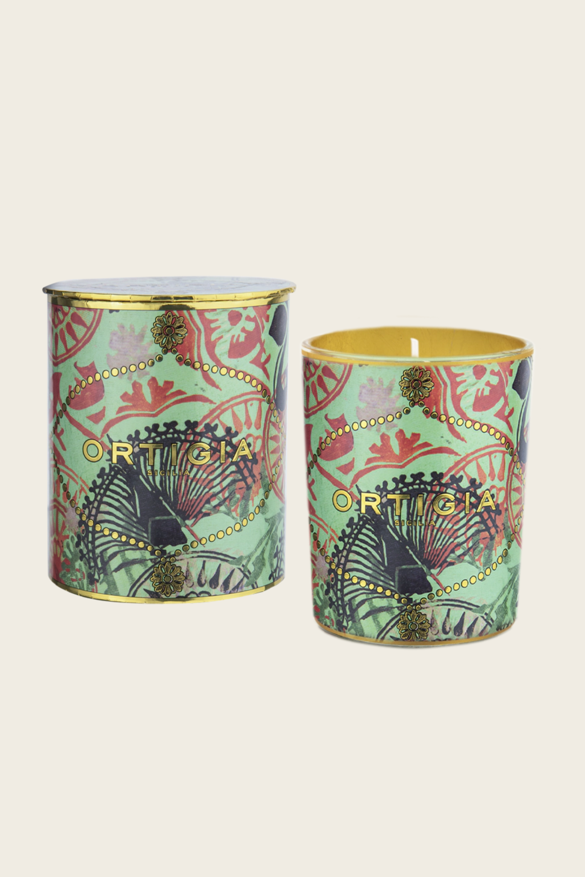 Fico d’India Decorated Candle – Ortigia Sicilia