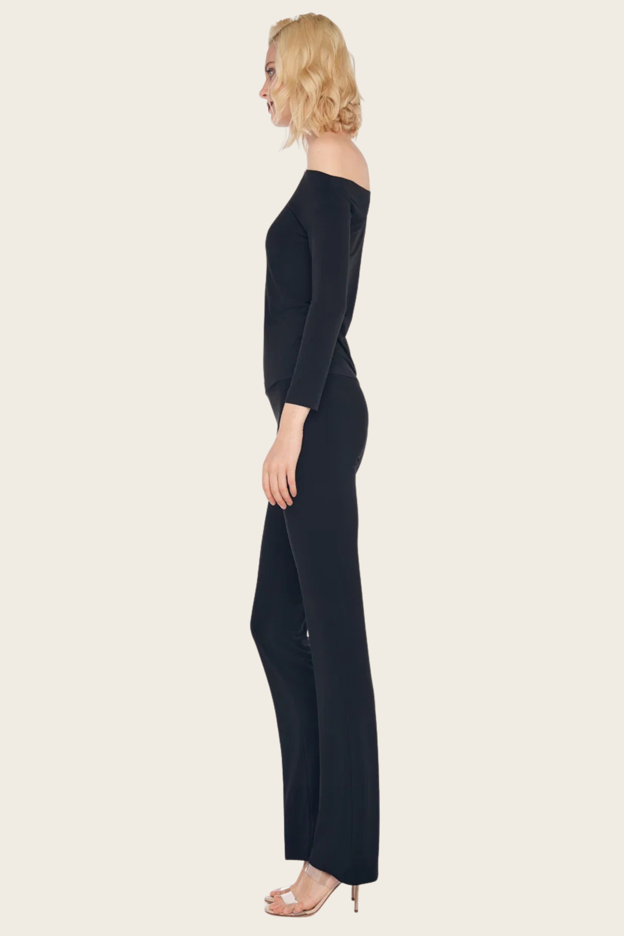 Long Sleeve Drop Shoulder Top - Norma Kamali