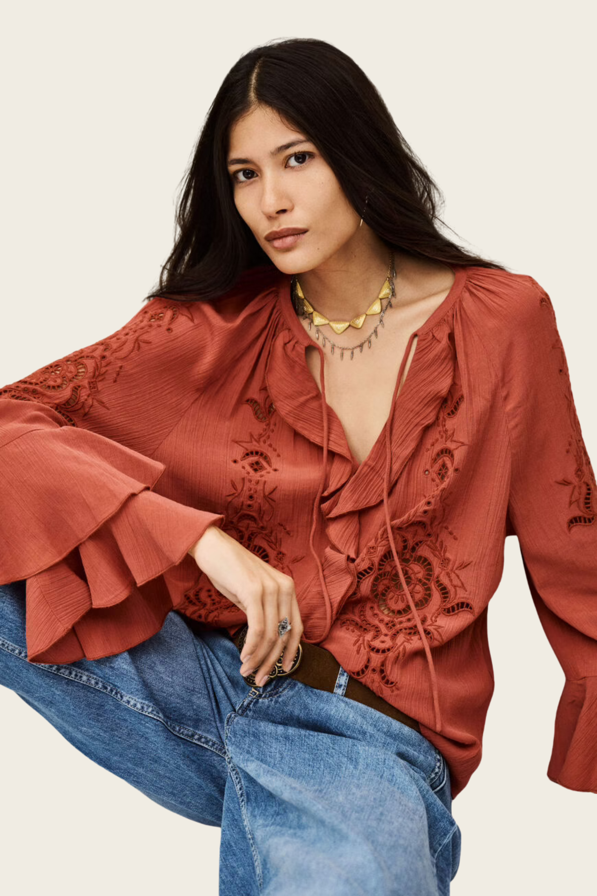 Flounced Blouse Omar - Ba&Sh