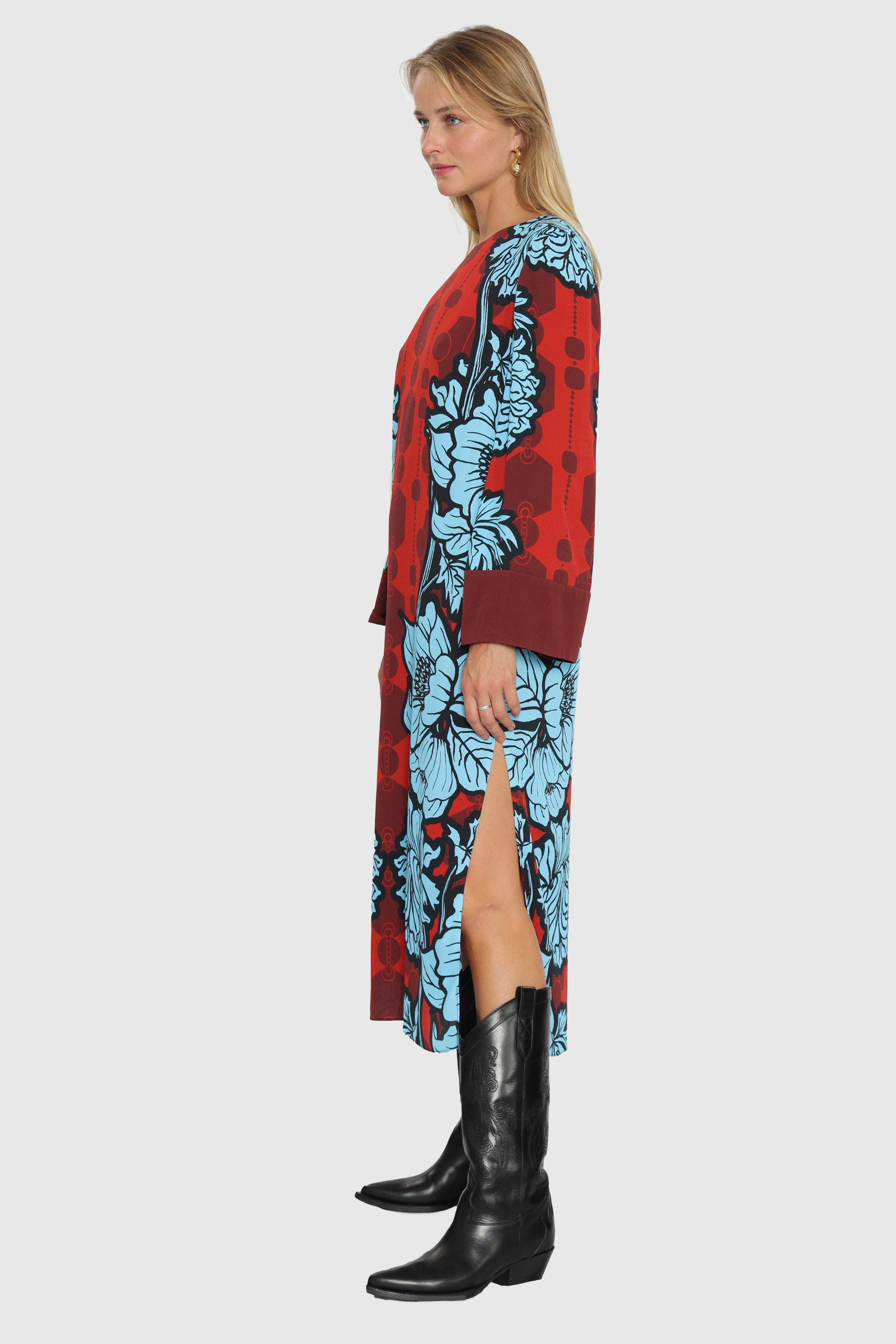 Seraphina Glass Flower Burgundy dress - Borgo de Nor