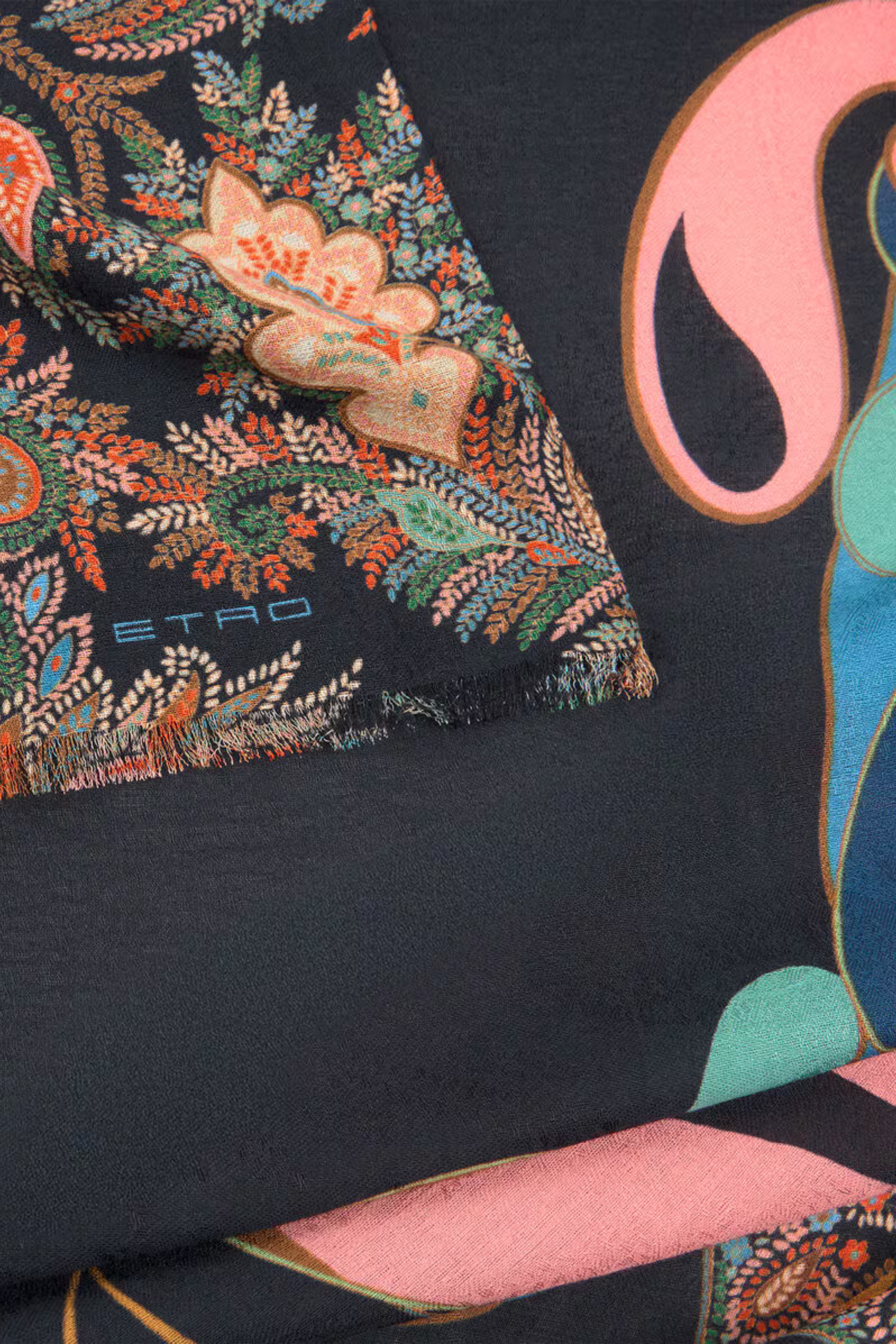 Cotton-Blend Jacquard Scarf with Paisley Motif - Etro