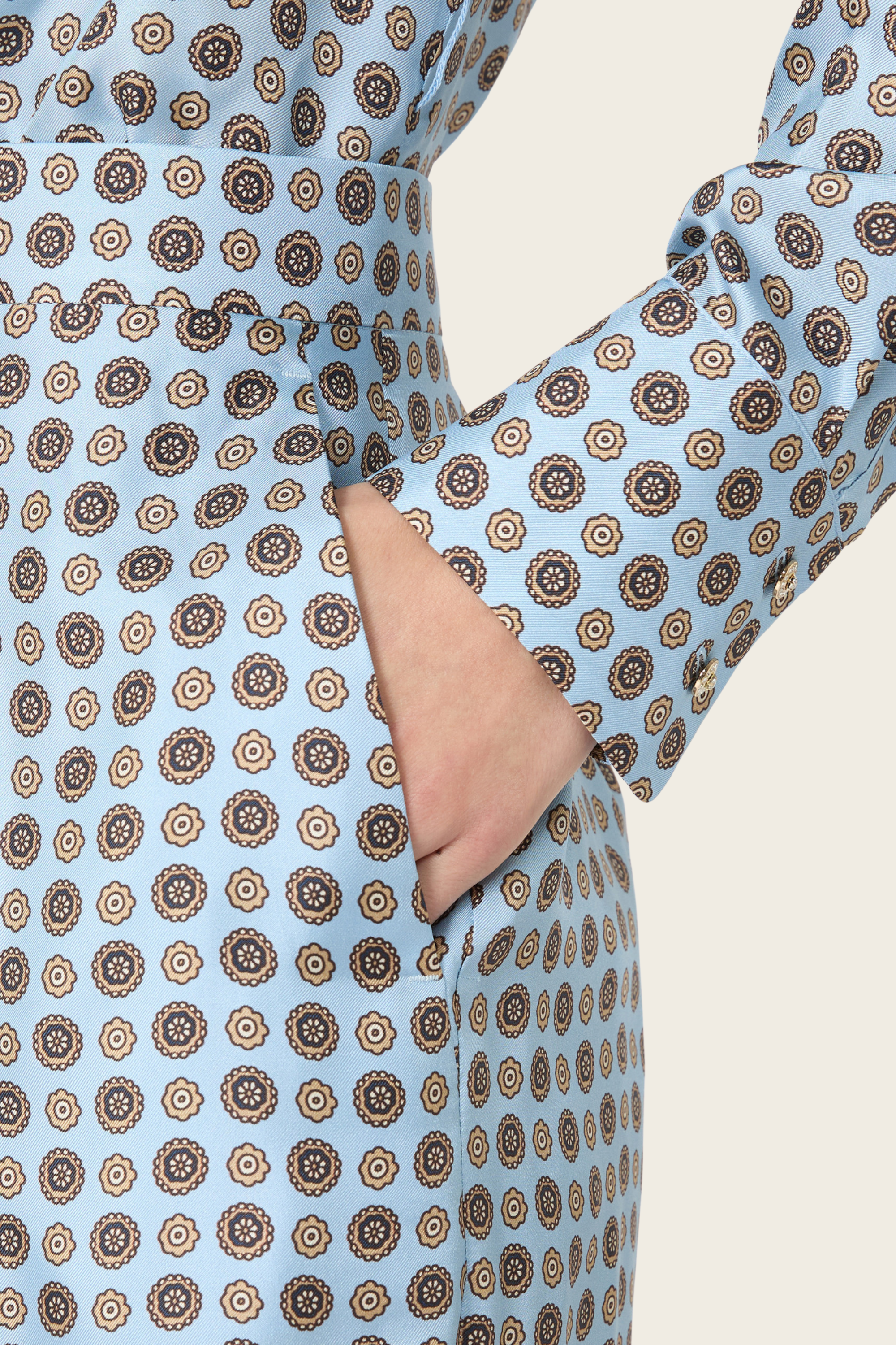 Straight-fit printed silk trousers - Max Mara