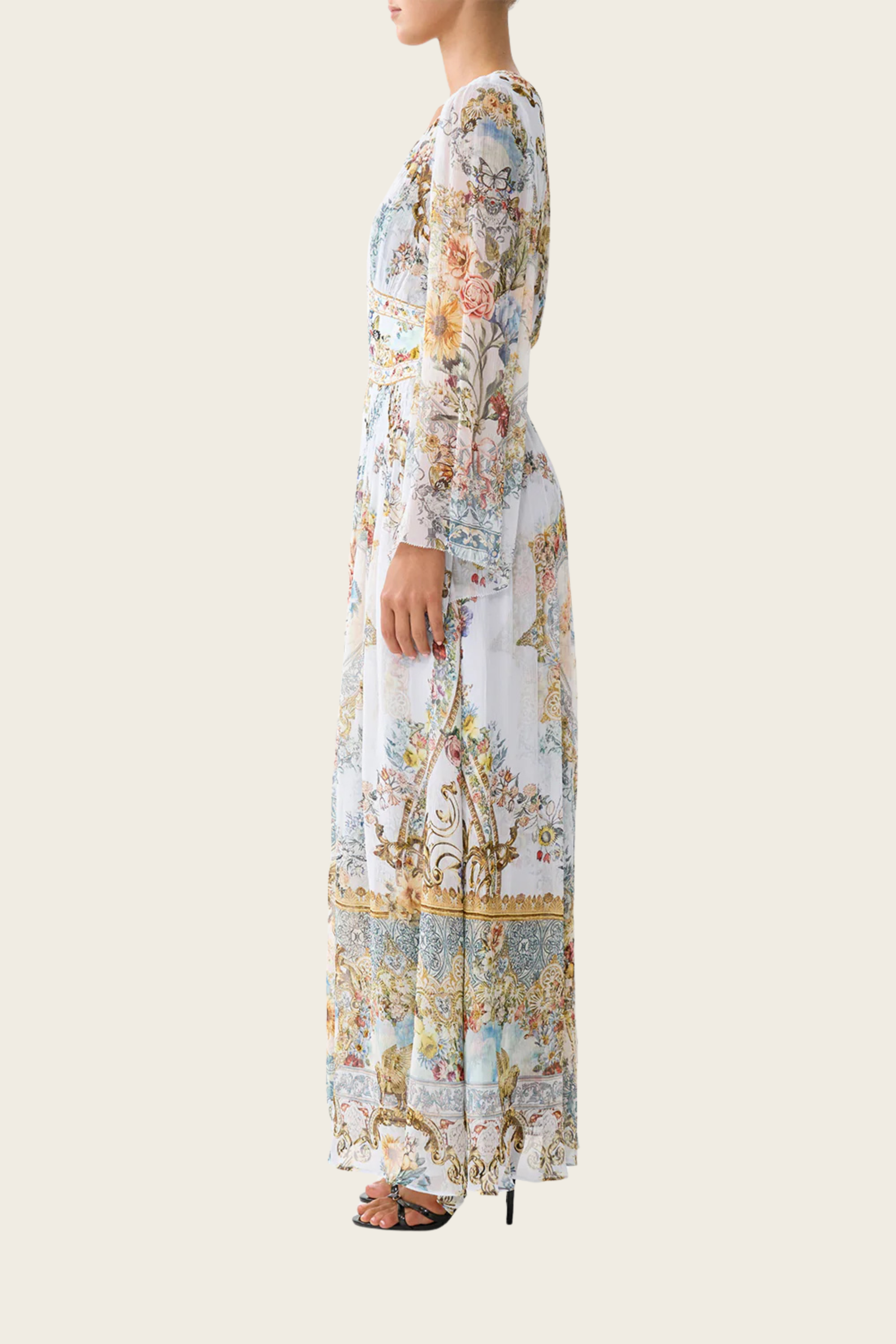 Flared Sleeve Dress - Seville Sweetheart - Camilla