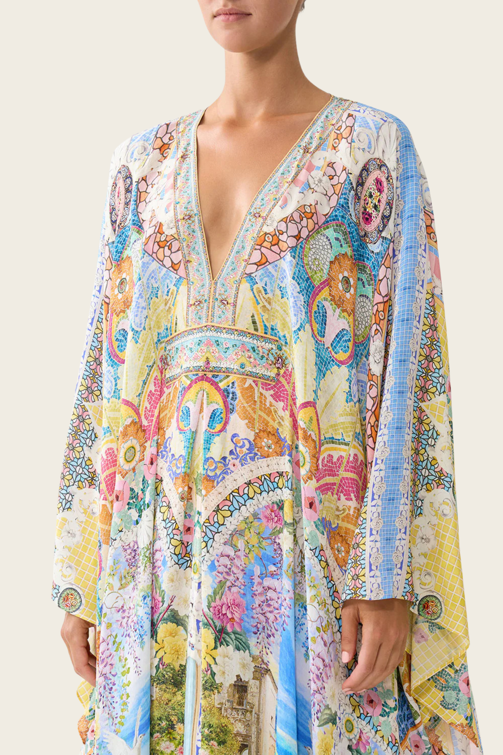 Long Kaftan with Waist Detail - Navas Nouveau - Camilla - ESPACE CANNELLE - SS26 - New Arrivals