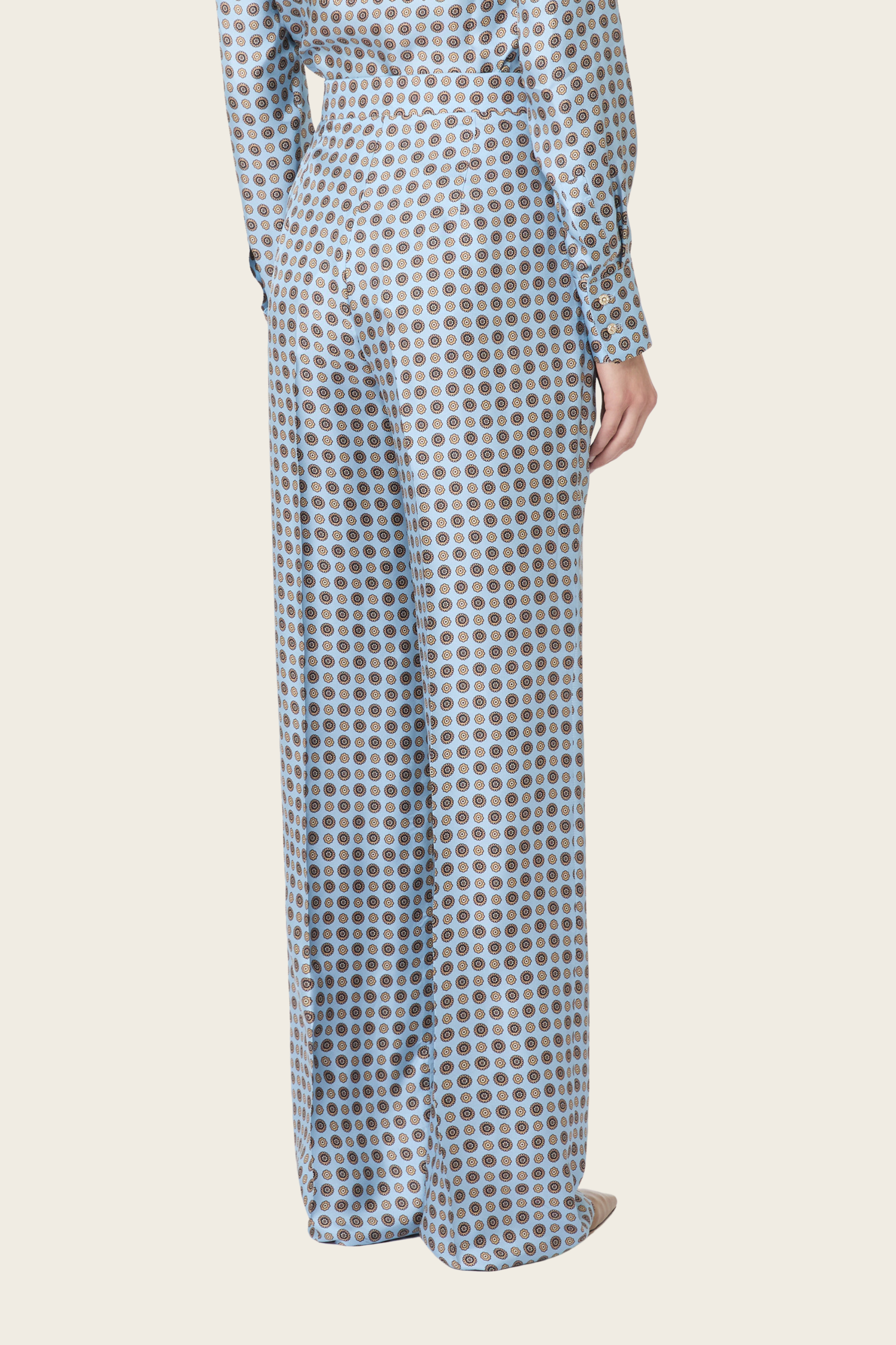 Straight-fit printed silk trousers - Max Mara