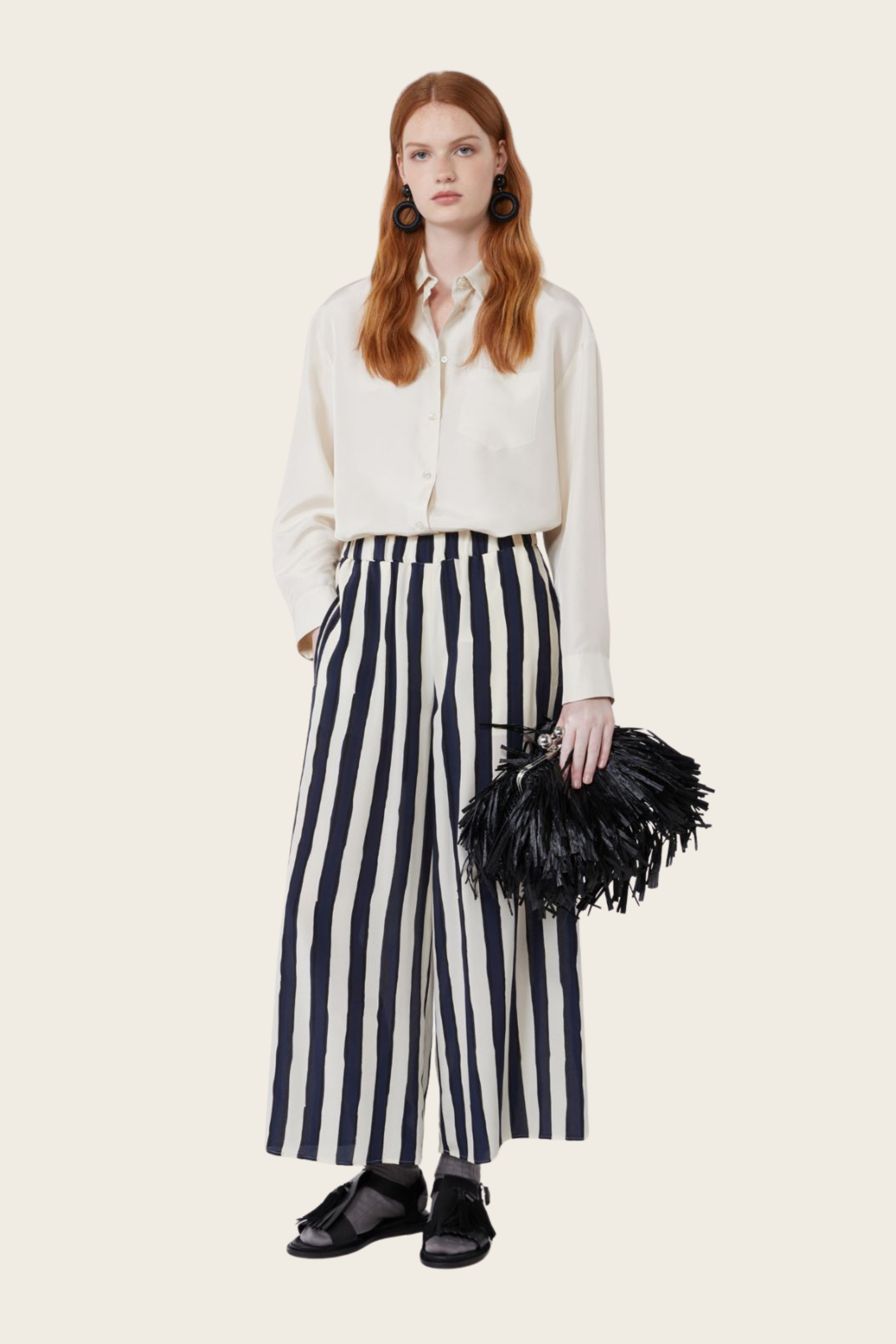 Printed crêpe de Chine trousers - MaxMara