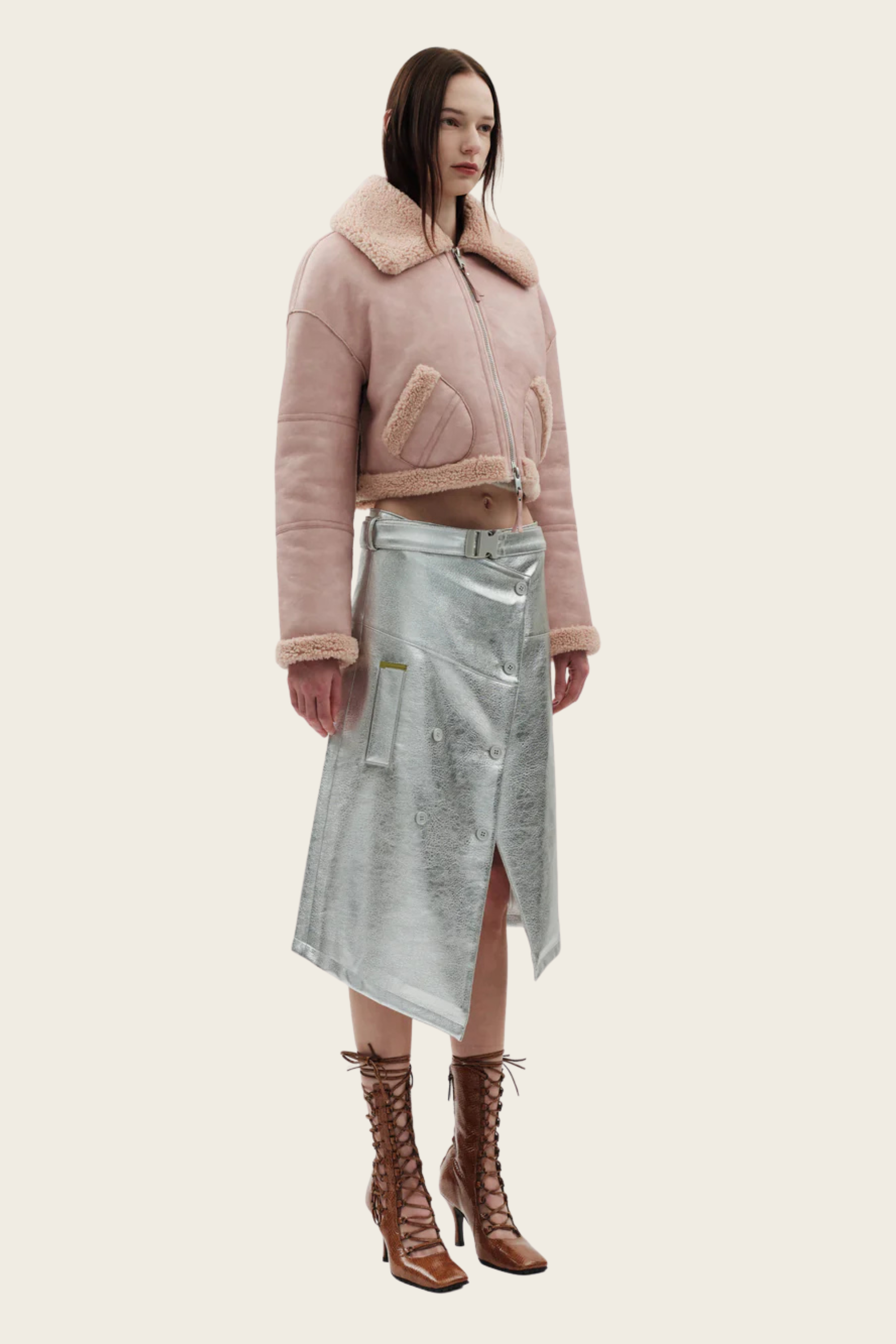 Aviator Cropped Jacket - Jakke