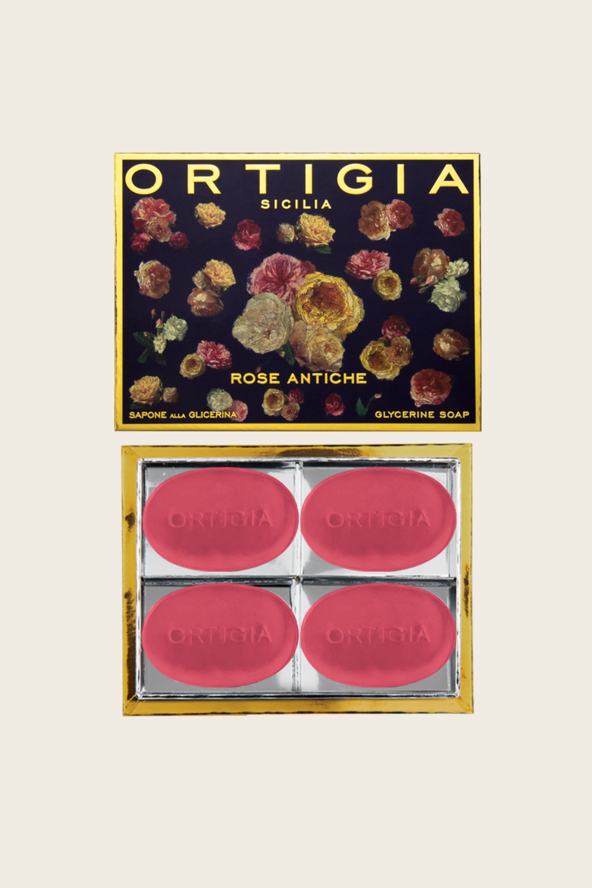 Caixa Grande de Sabonetes Glicerina Rose Antiche — Ortigia Sicilia