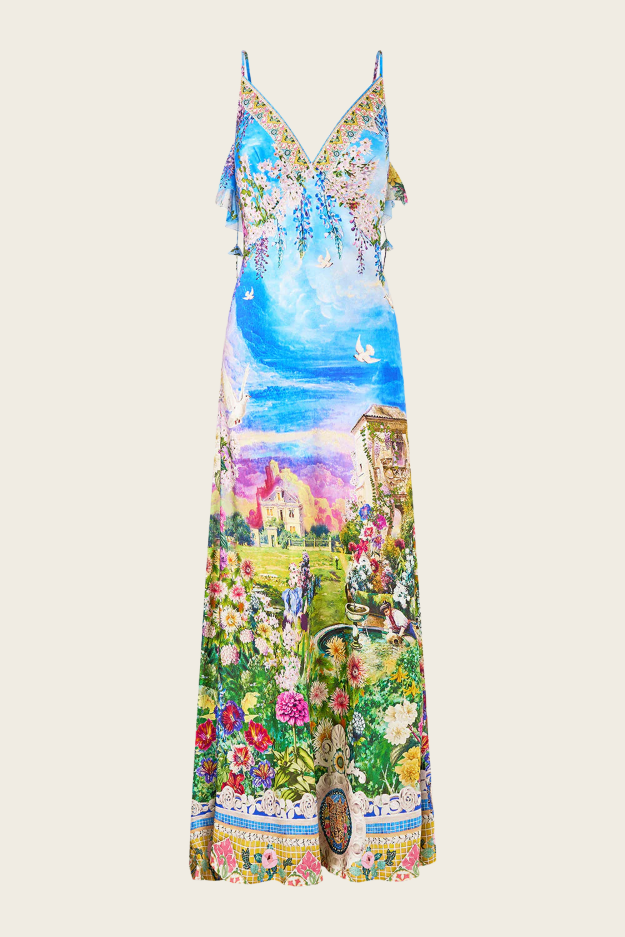 V-Neck Bias Slip Dress with Back Frill - Navas Nouveau - Camilla - ESPACE CANNELLE - SS26 - New Arrivals