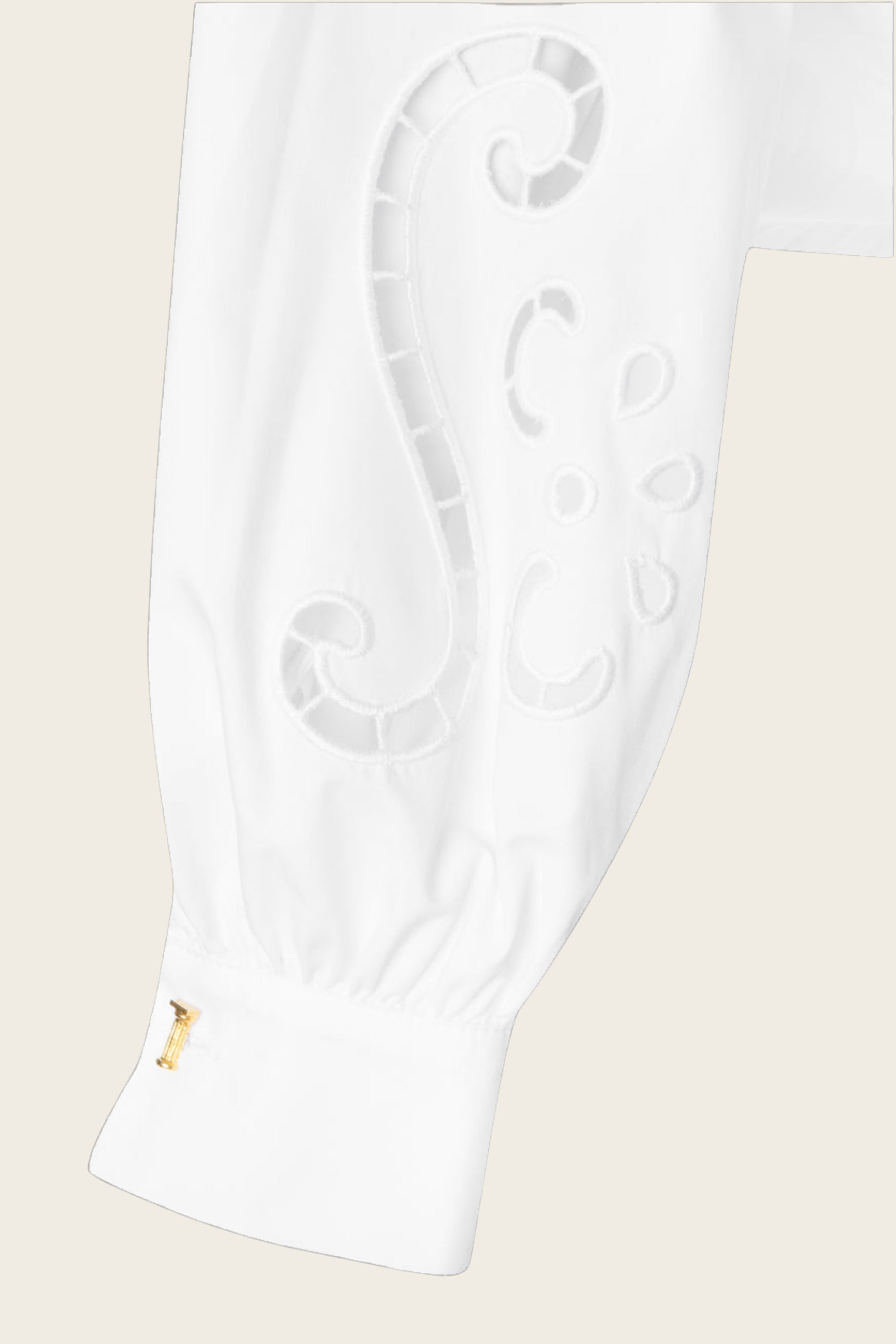 Eugenia Cut-Embroidered Pleated Shirt - Ancient Kallos