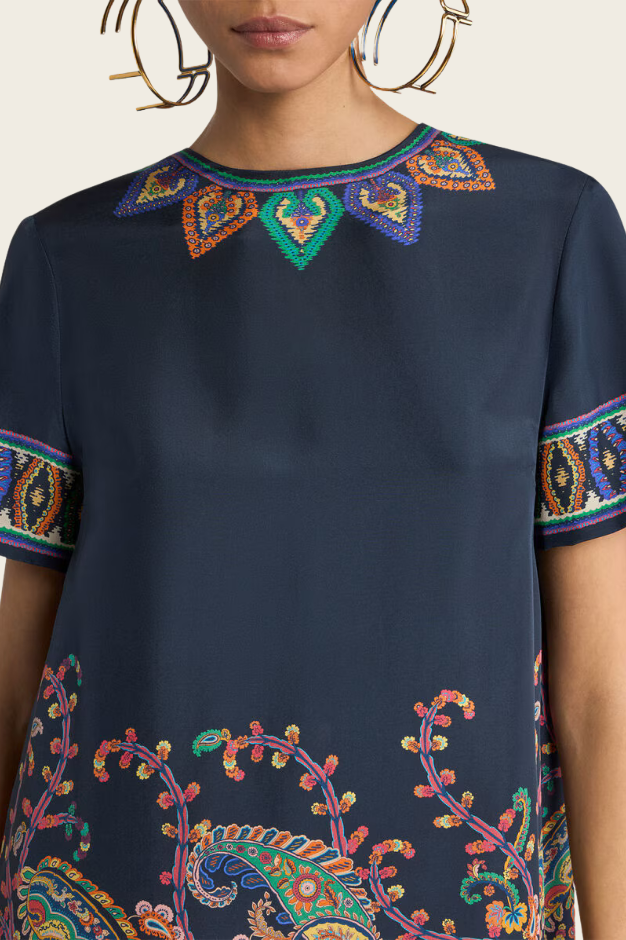 Silk Habotai Mini Tunic Dress - Etro