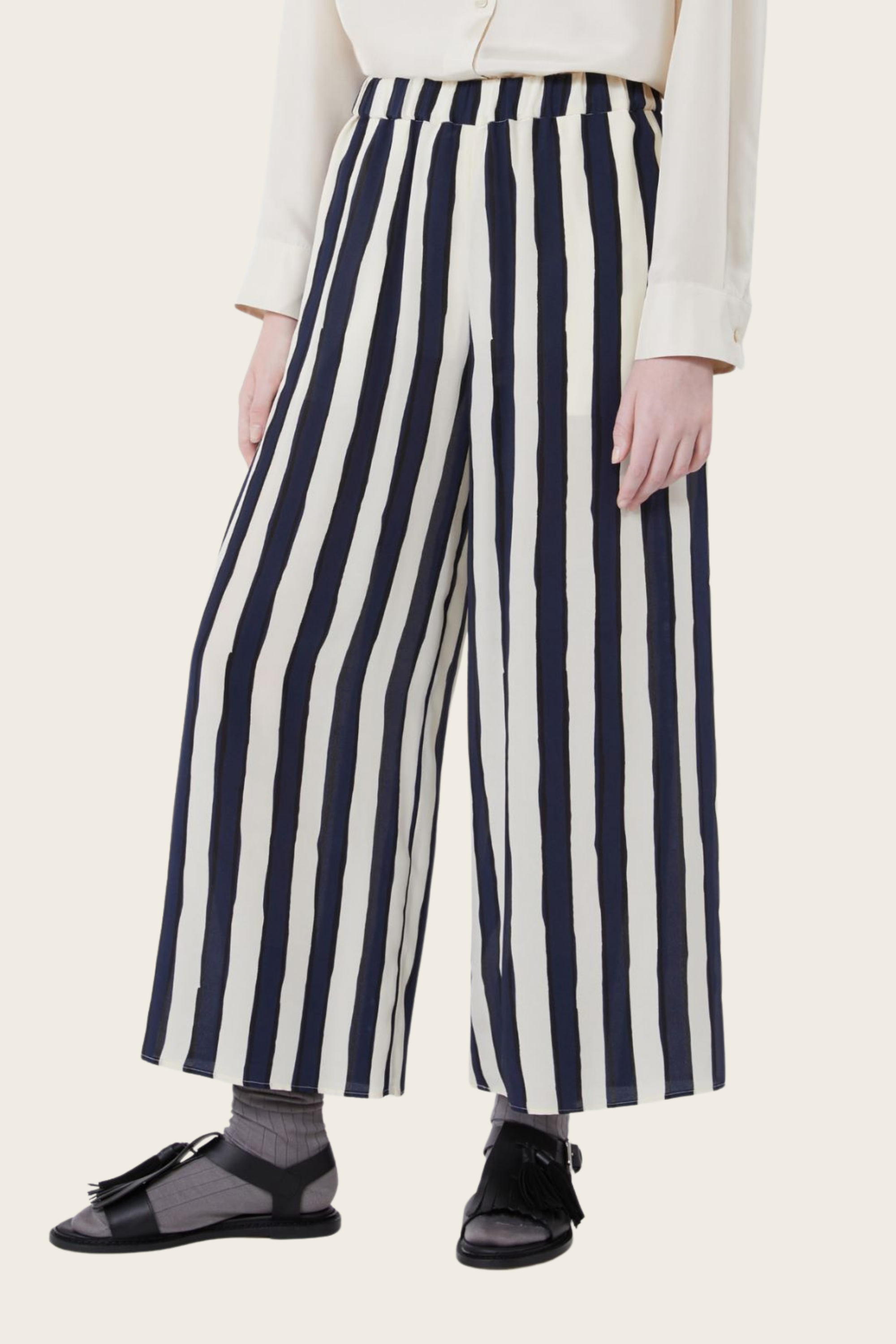 Printed crêpe de Chine trousers - MaxMara