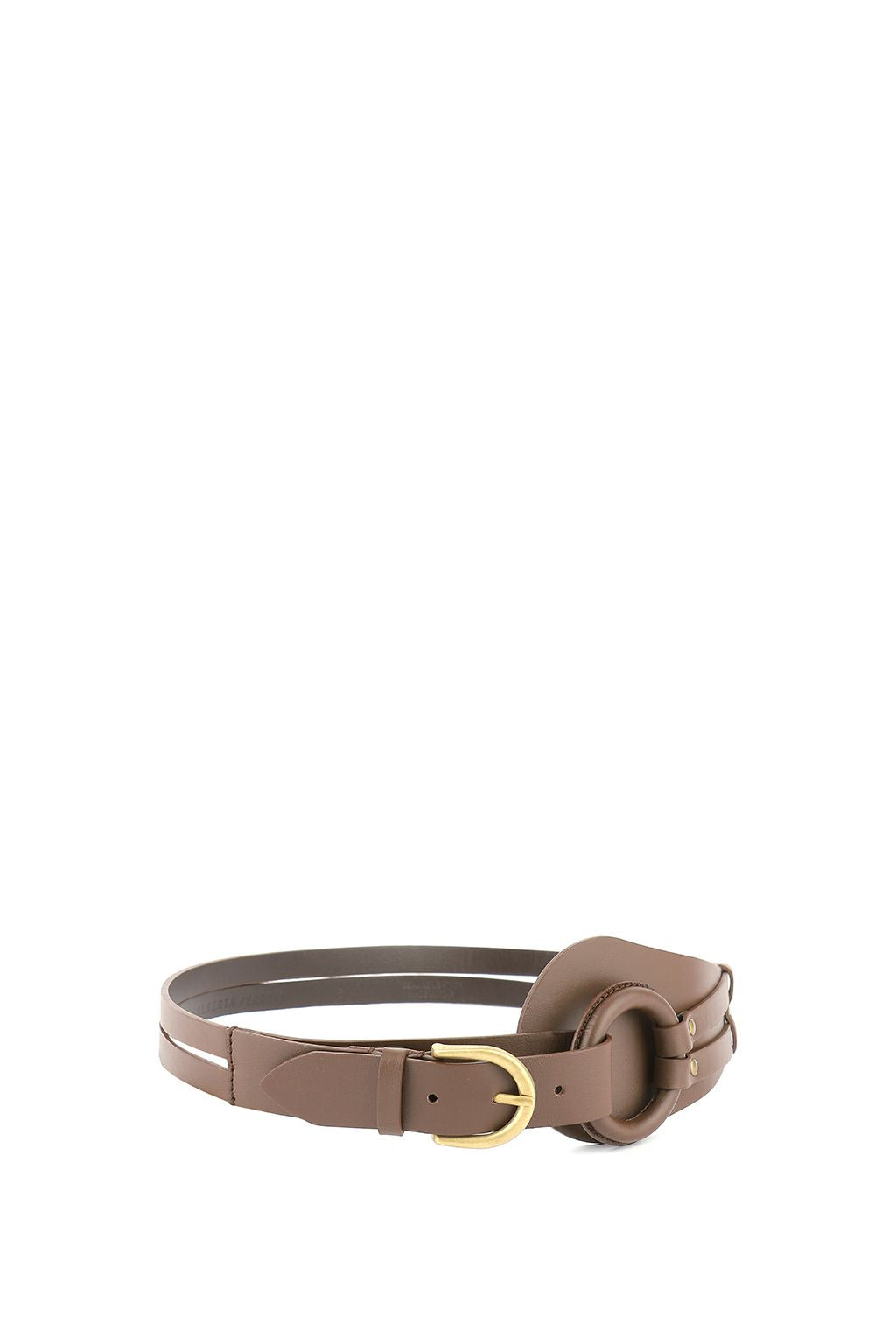 Calfskin belt with gold buckle - Alberta Ferretti