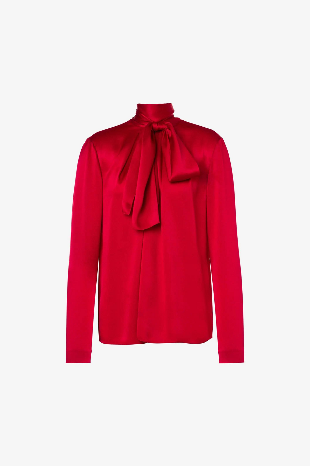 Satin Blouse With Lavallière Collar - Alberta Ferretti