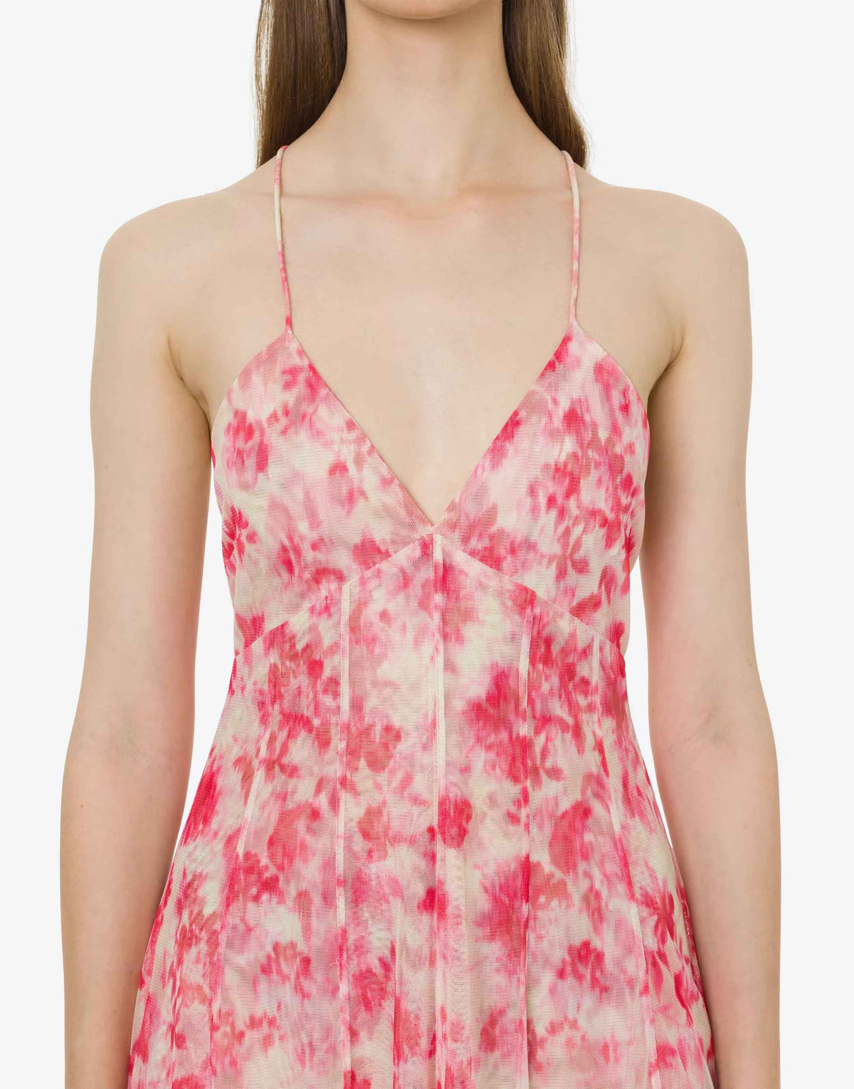 Tulle dress with flower print - PHILOSOPHY