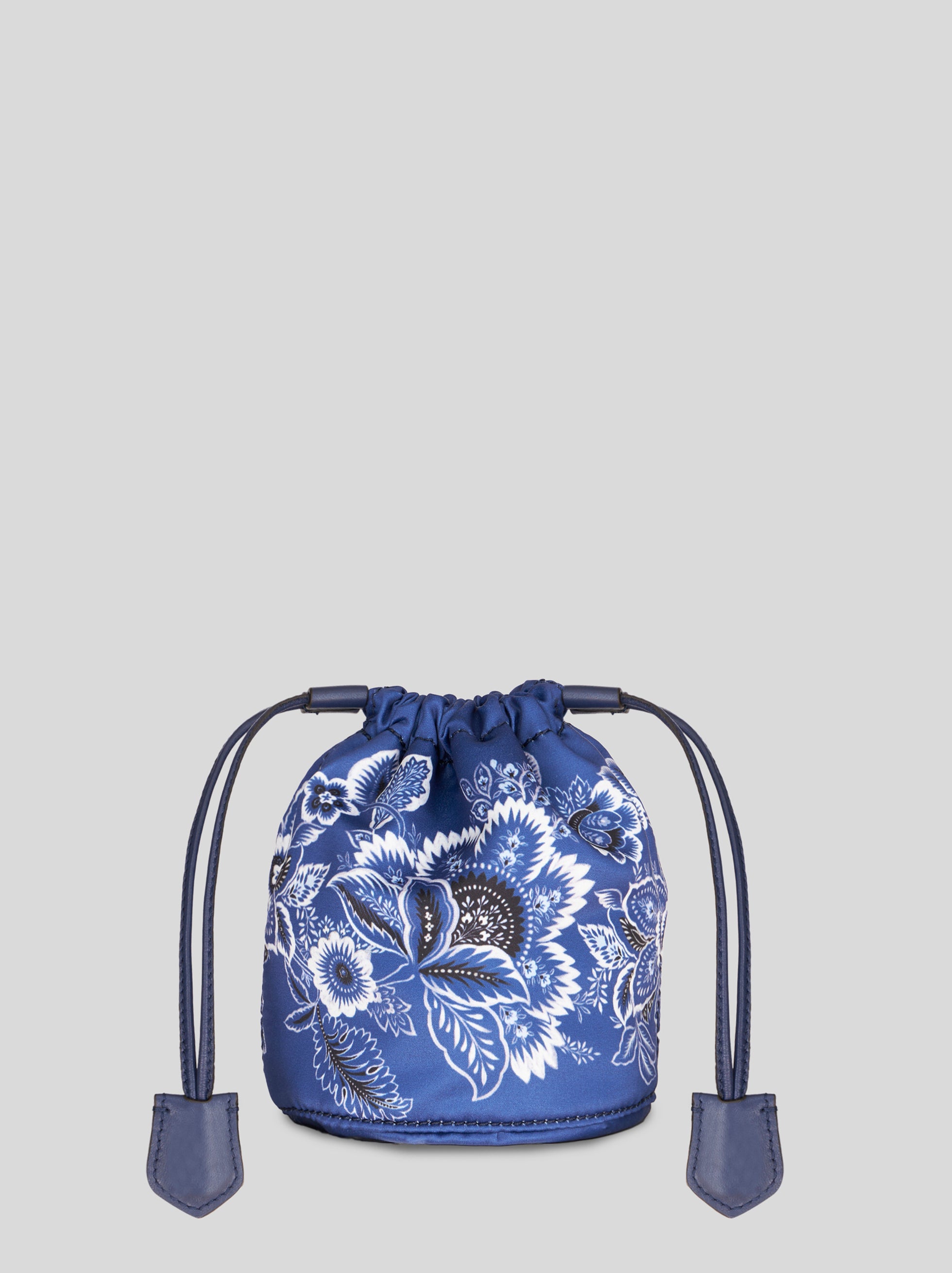 Bolsa clutch com cordão e estampa floral - Etro
