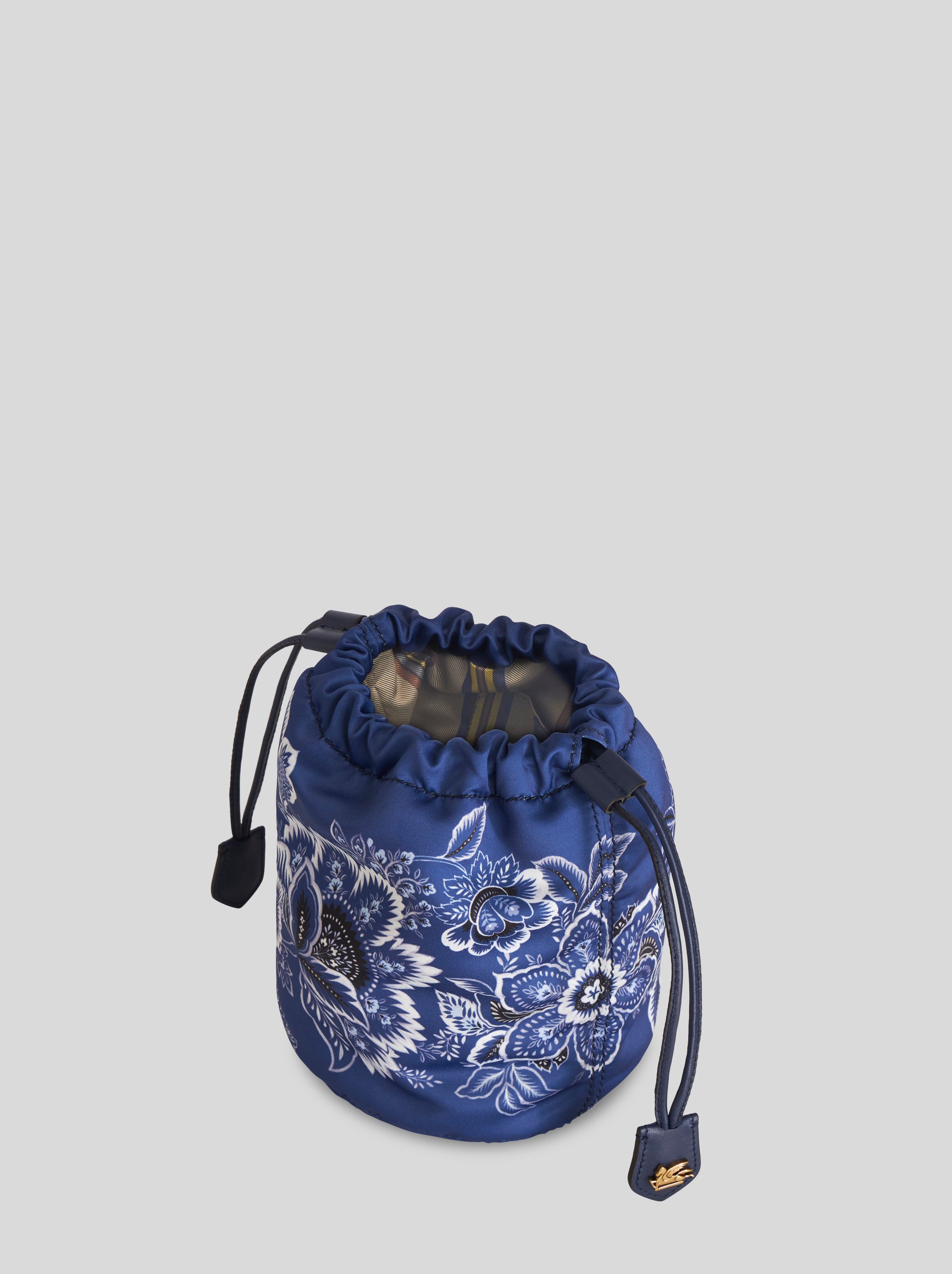 Bolsa clutch com cordão e estampa floral - Etro