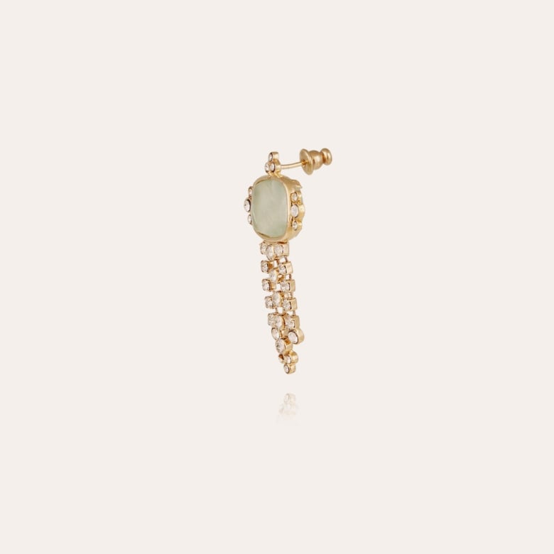 Brincos Tiki dourados - Fluorite – Gas Bijoux