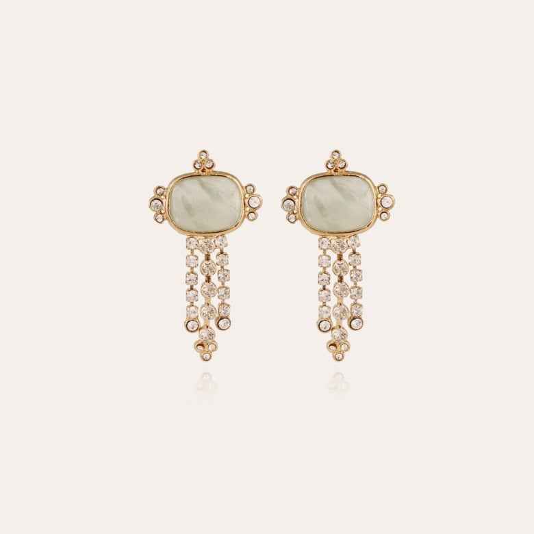 Tiki earrings gold - Fluorine - Gas Bijoux
