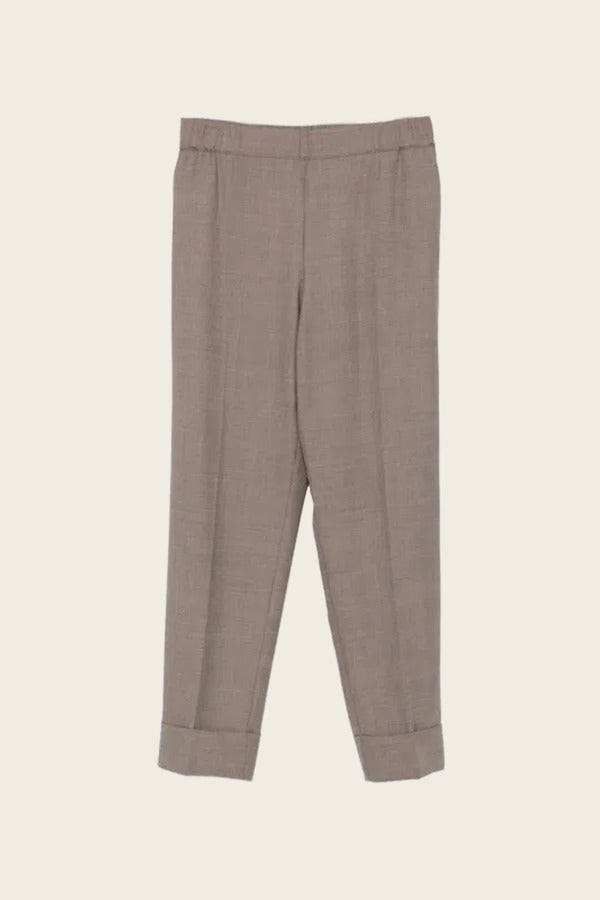 Elasticated turn-up trousers - D.Exterior