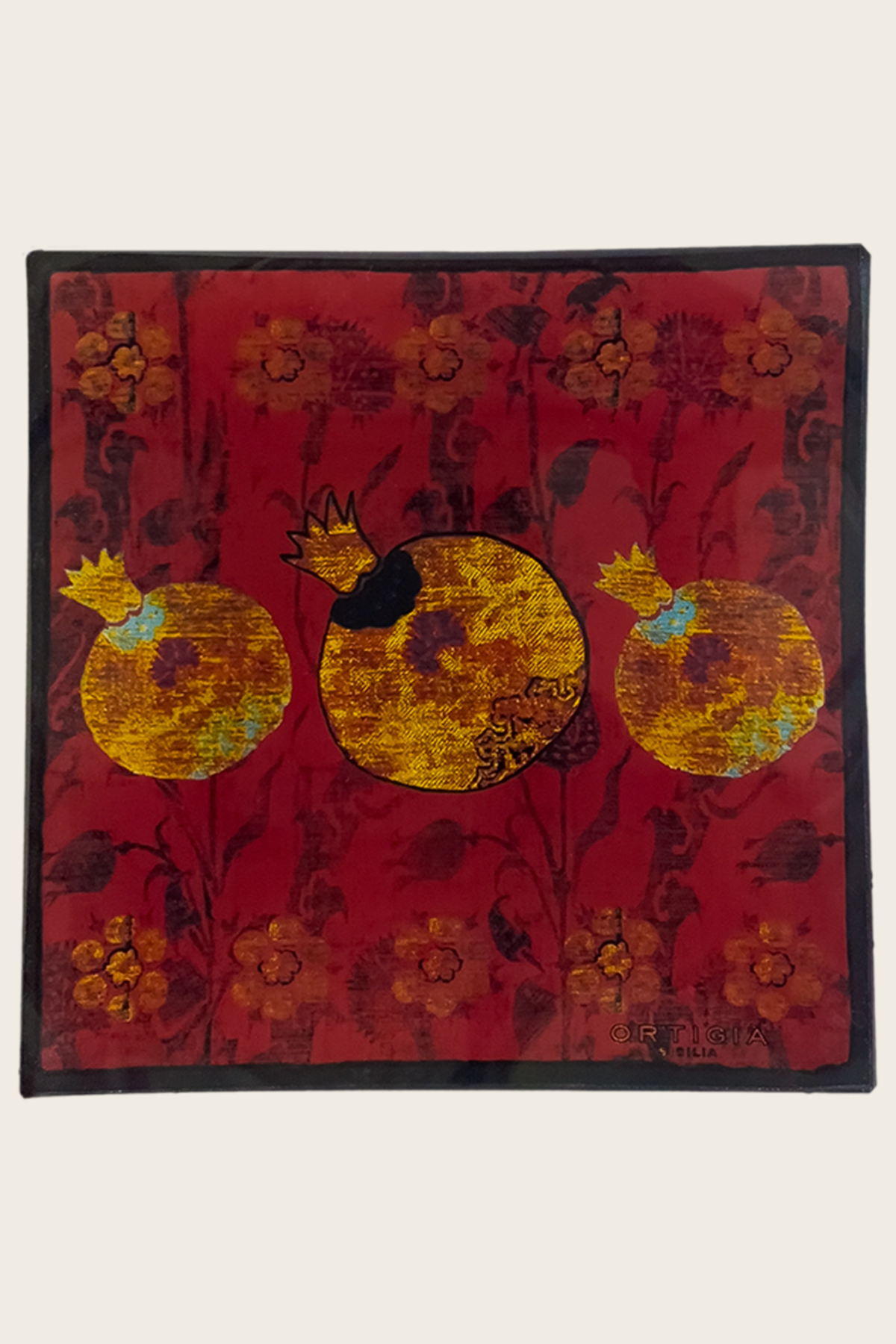 Melograno (Pomegranate) Glass Plate & Soap - Ortigia Sicilia - ESPACE CANNELLE