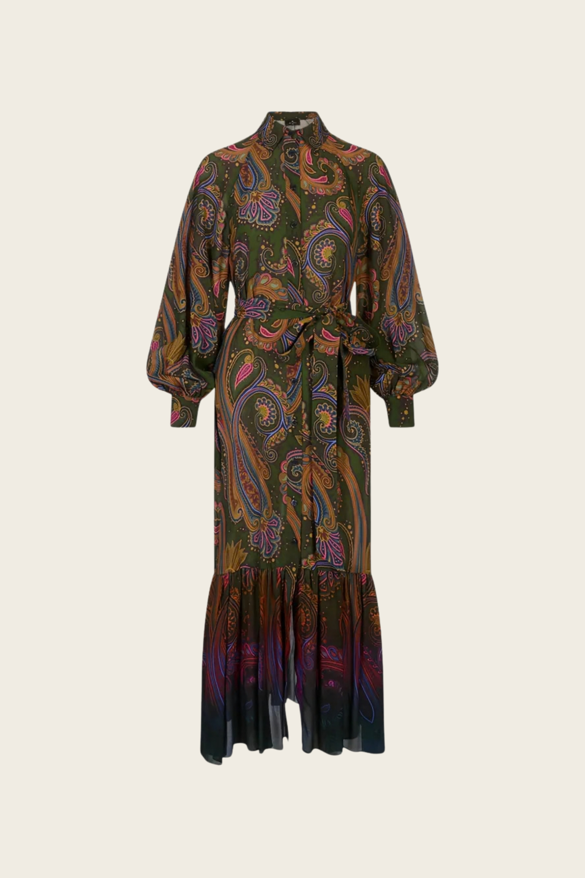 Paisley Print Belted Dress - Etro - ESPACE CANNELLE
