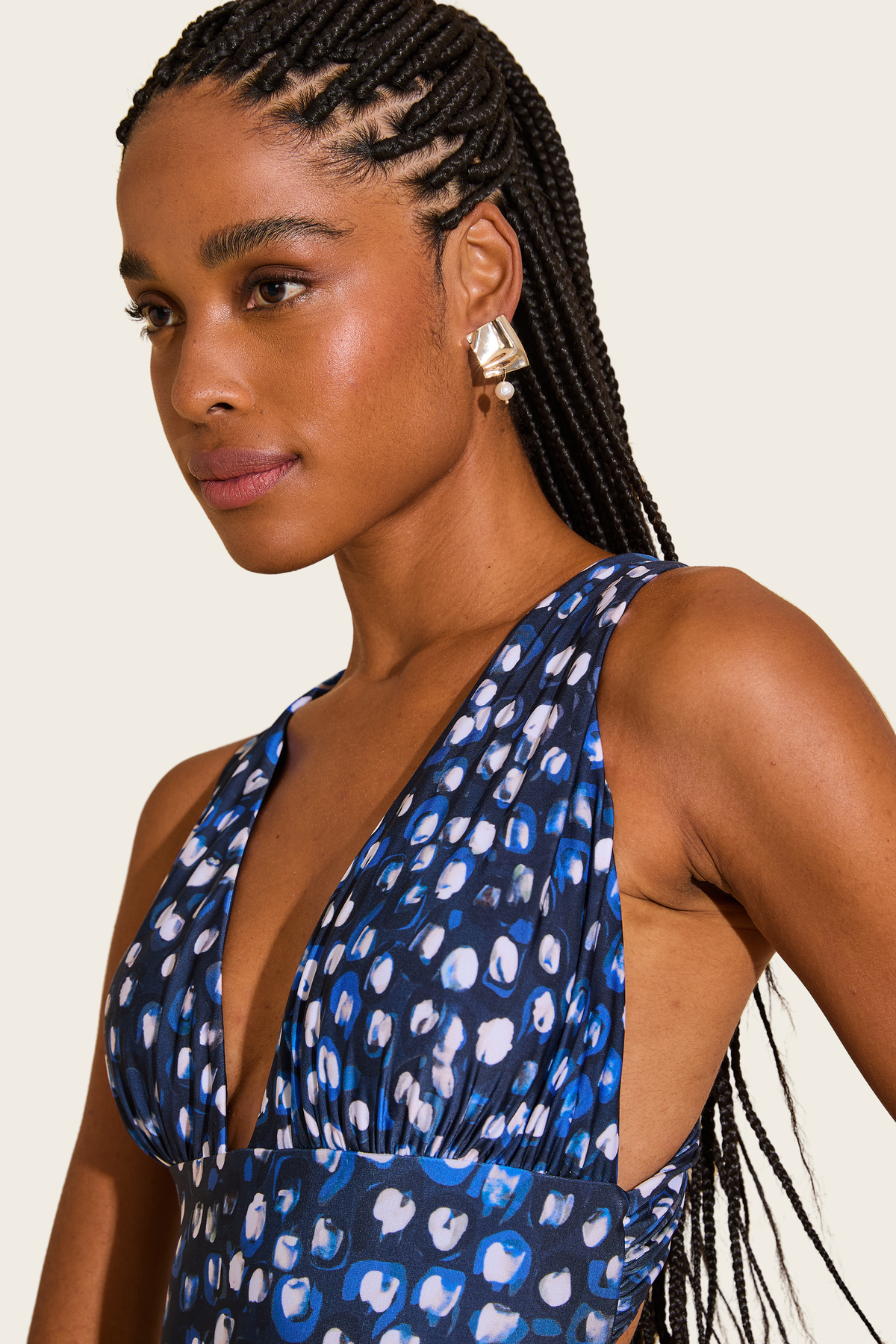 Ruched V Neck One Piece - Lenny Niemeyer - ESPACE CANNELLE