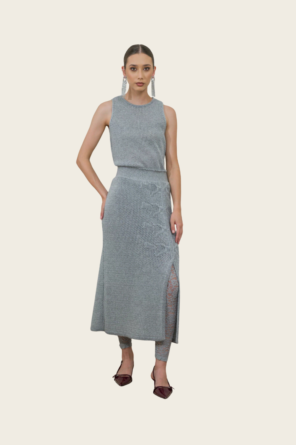 Saia Rose - Cecilia Prado, Material: Soft knit, Design: Bow-pattern detailing along the side, New Arrivals, SS26, Espace Cannelle