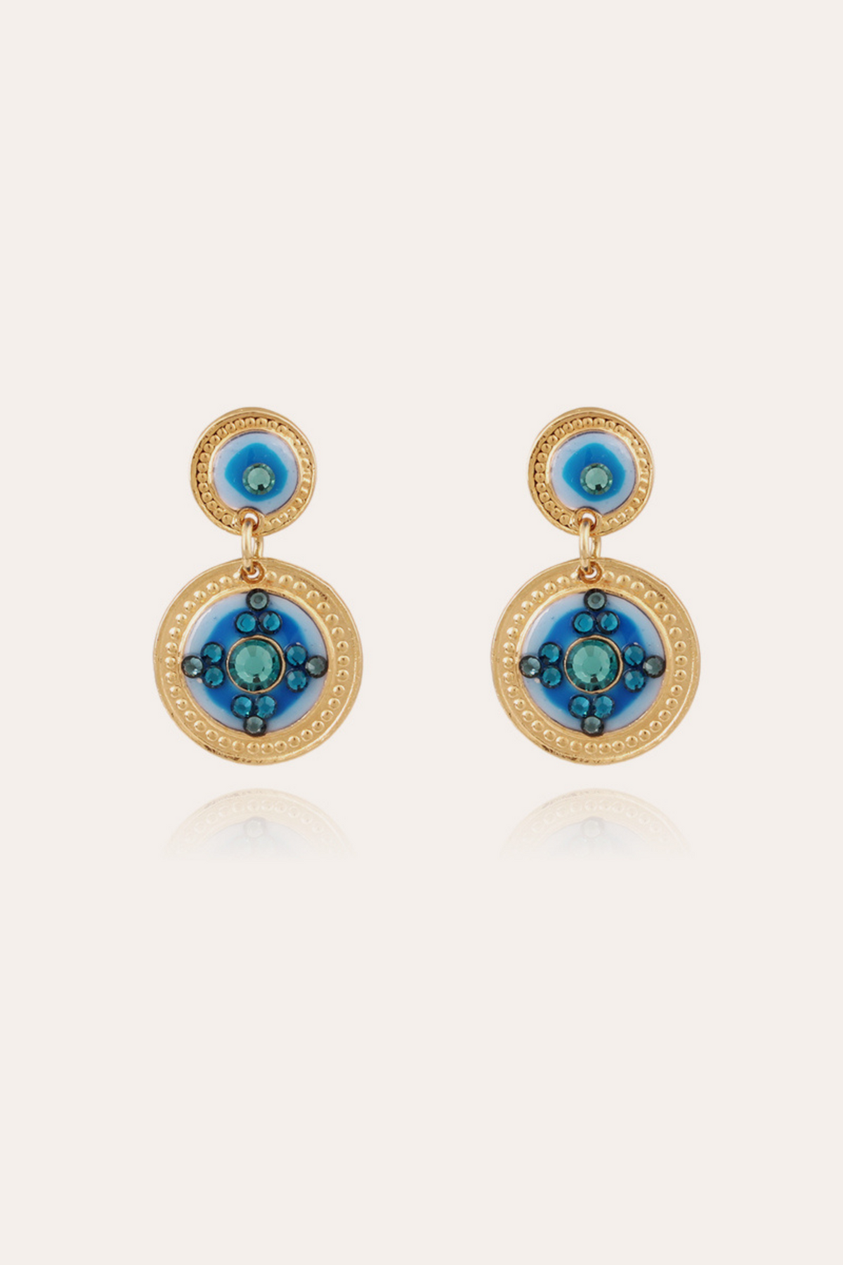 Gold Sequin Earrings - Gas Bijoux