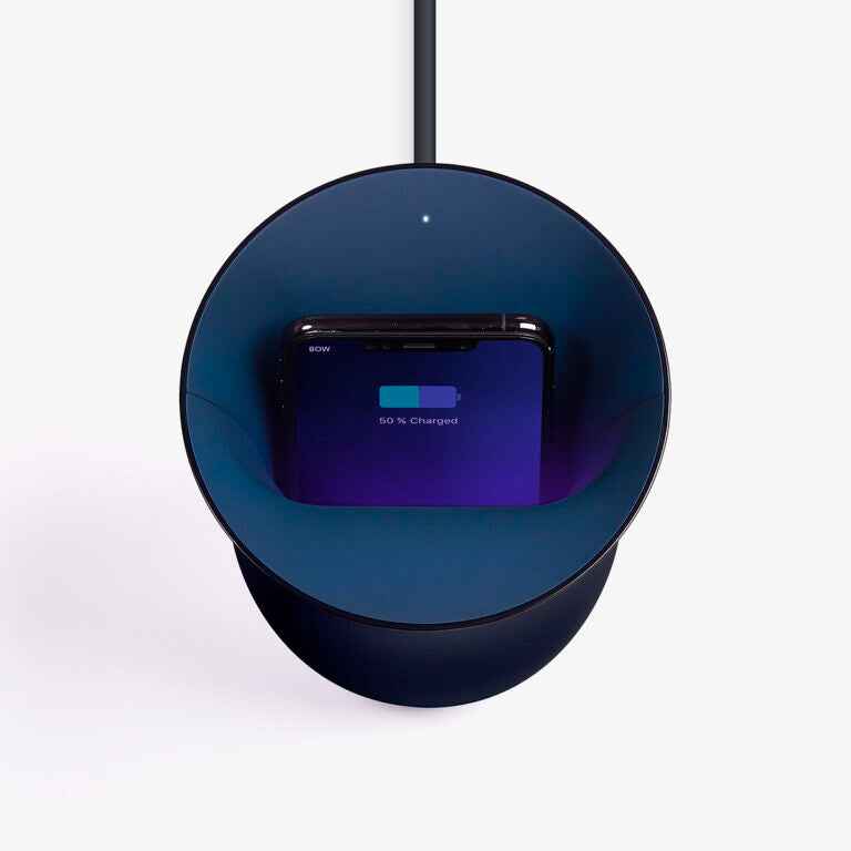 Oblio Blue Wireless Charger - Lexon