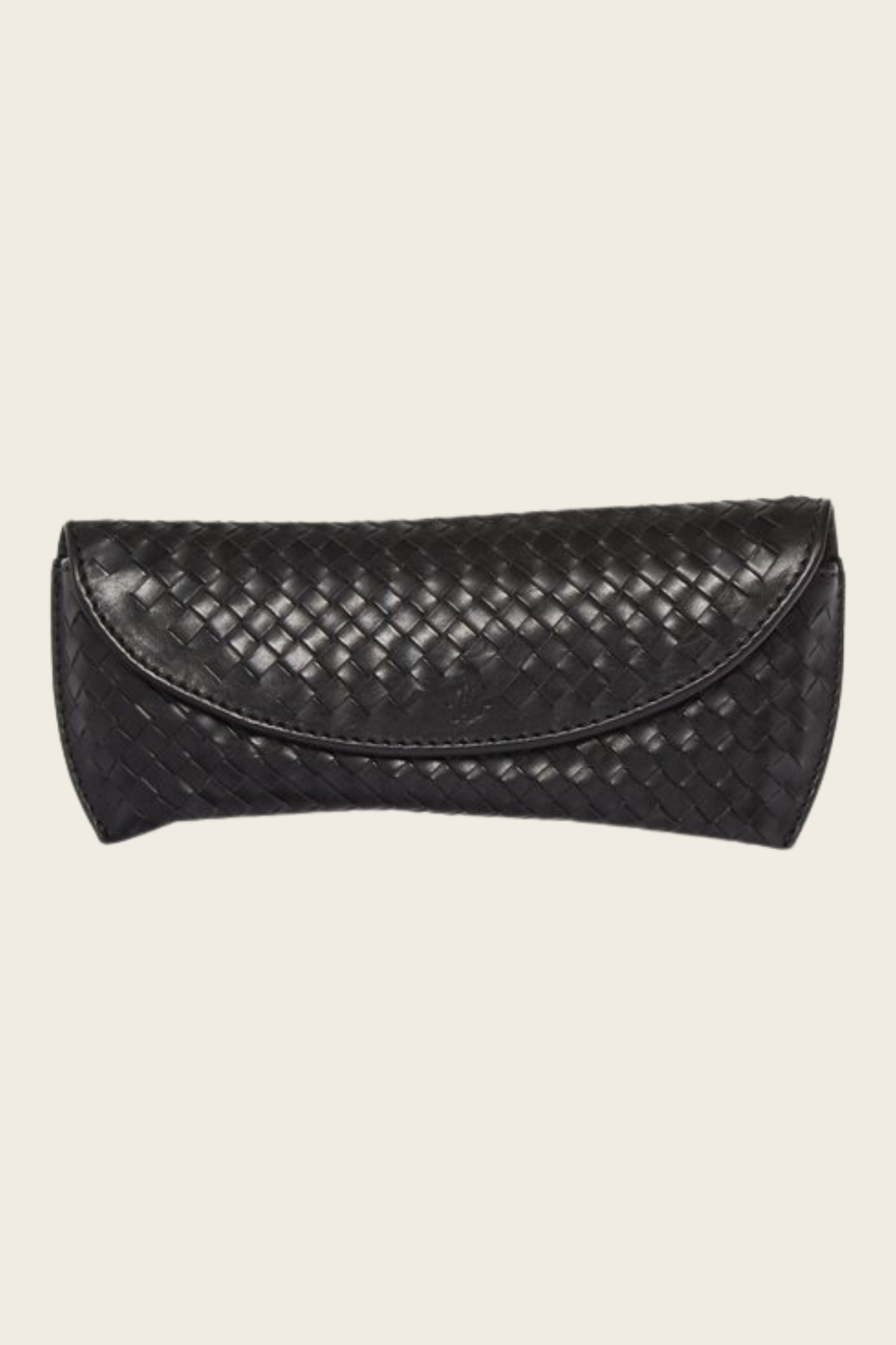 Eyeglass Holder Black, Composition: Soft handwoven leather, Colour: Black, New Arrivals, SS25, Espace Cannelle