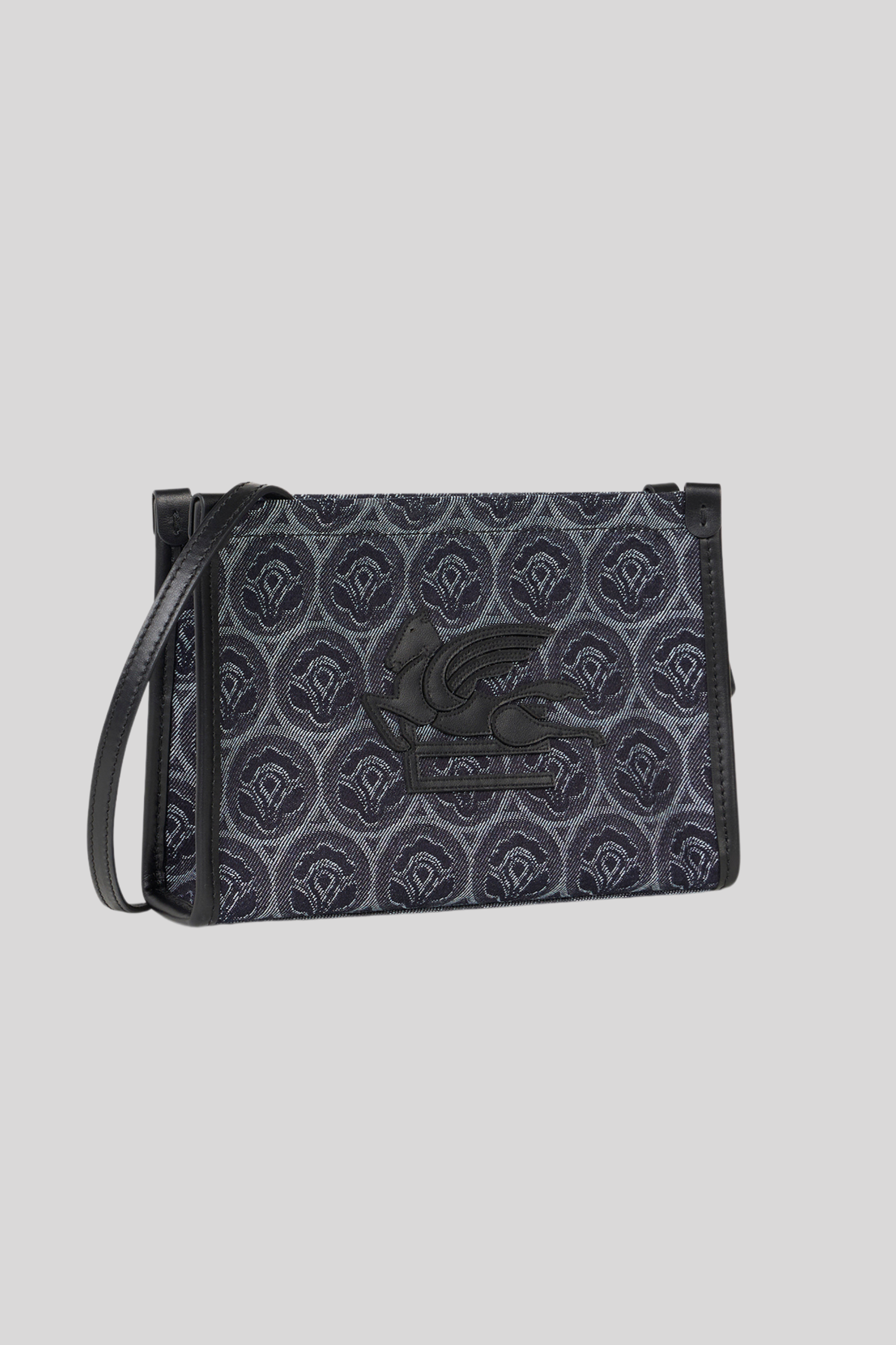 Denim jacquard Pegaso bag