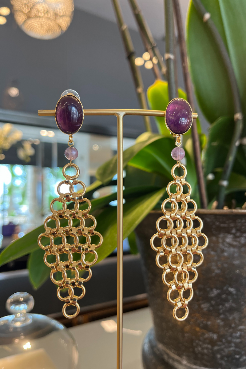 Honeycomb Earrings by Melissa Kandiyoti