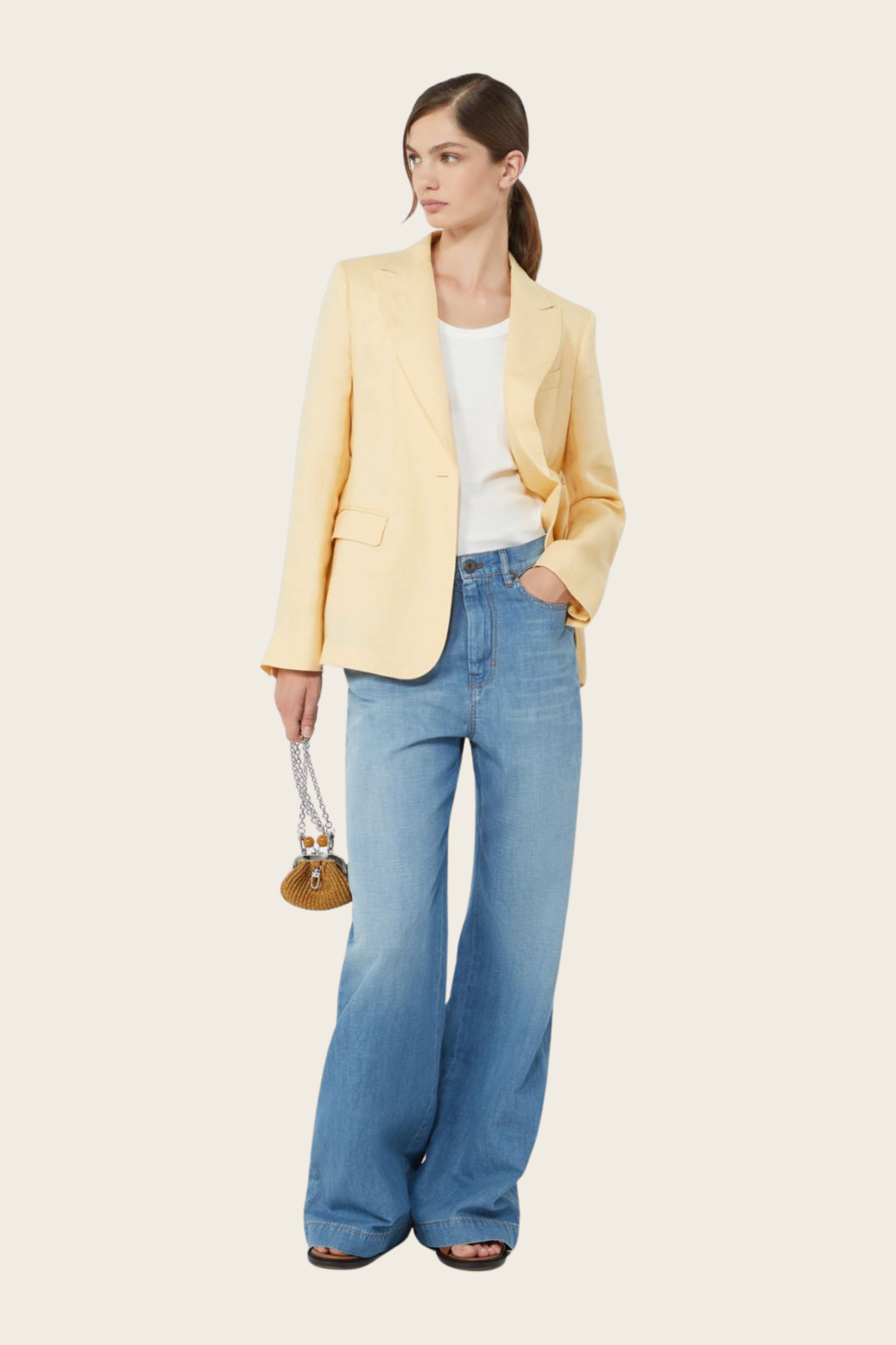 Nalut Linen Canvas Blazer - MaxMara