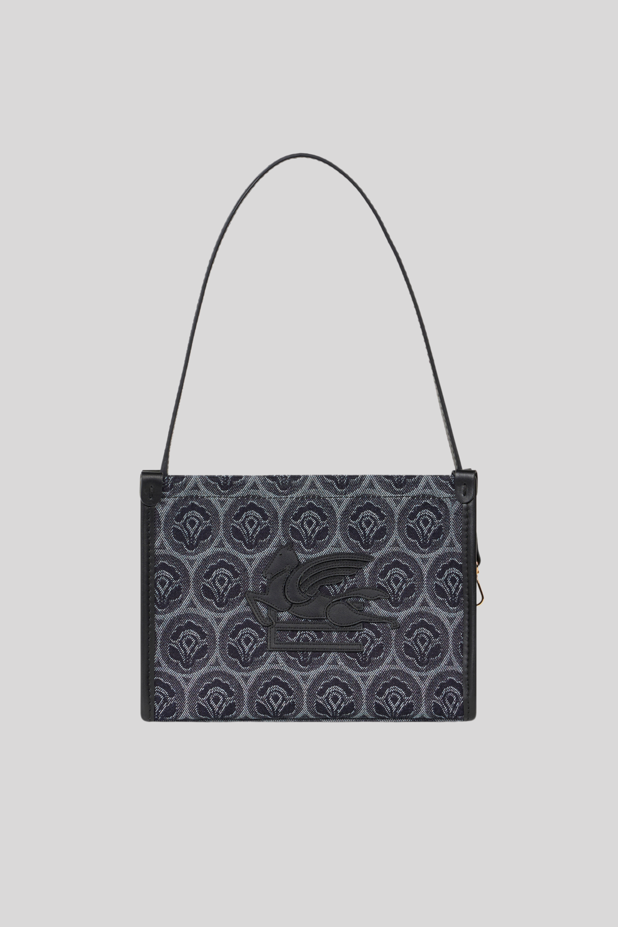 Denim jacquard Pegaso bag