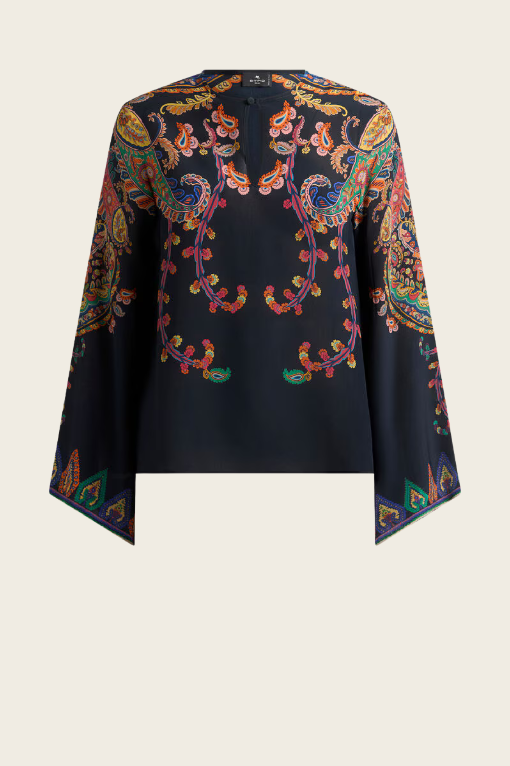 Silk Blouse With Placed Floral Print - Etro