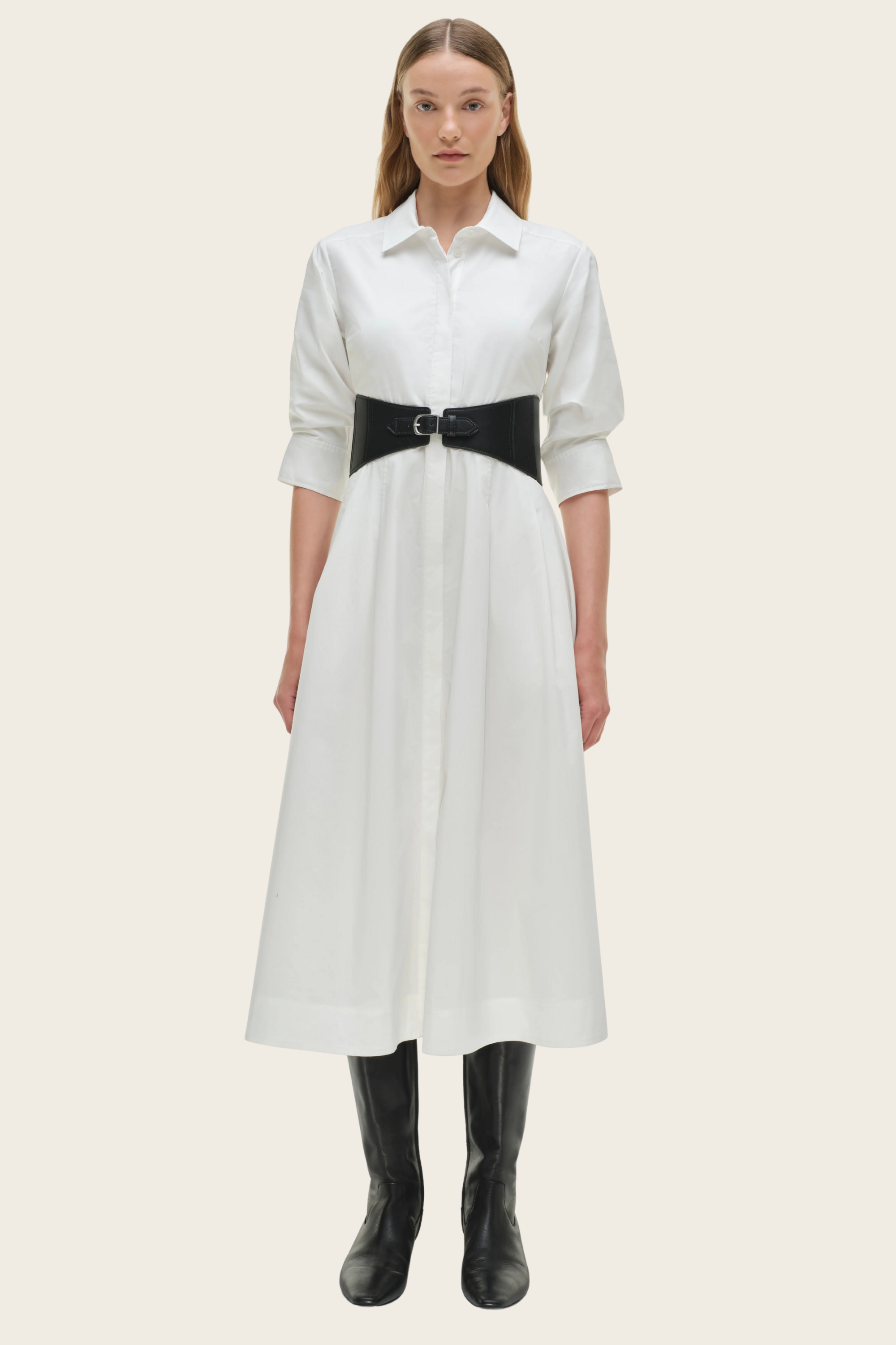 Olson Belted Cotton Midi Dress - Simkhai