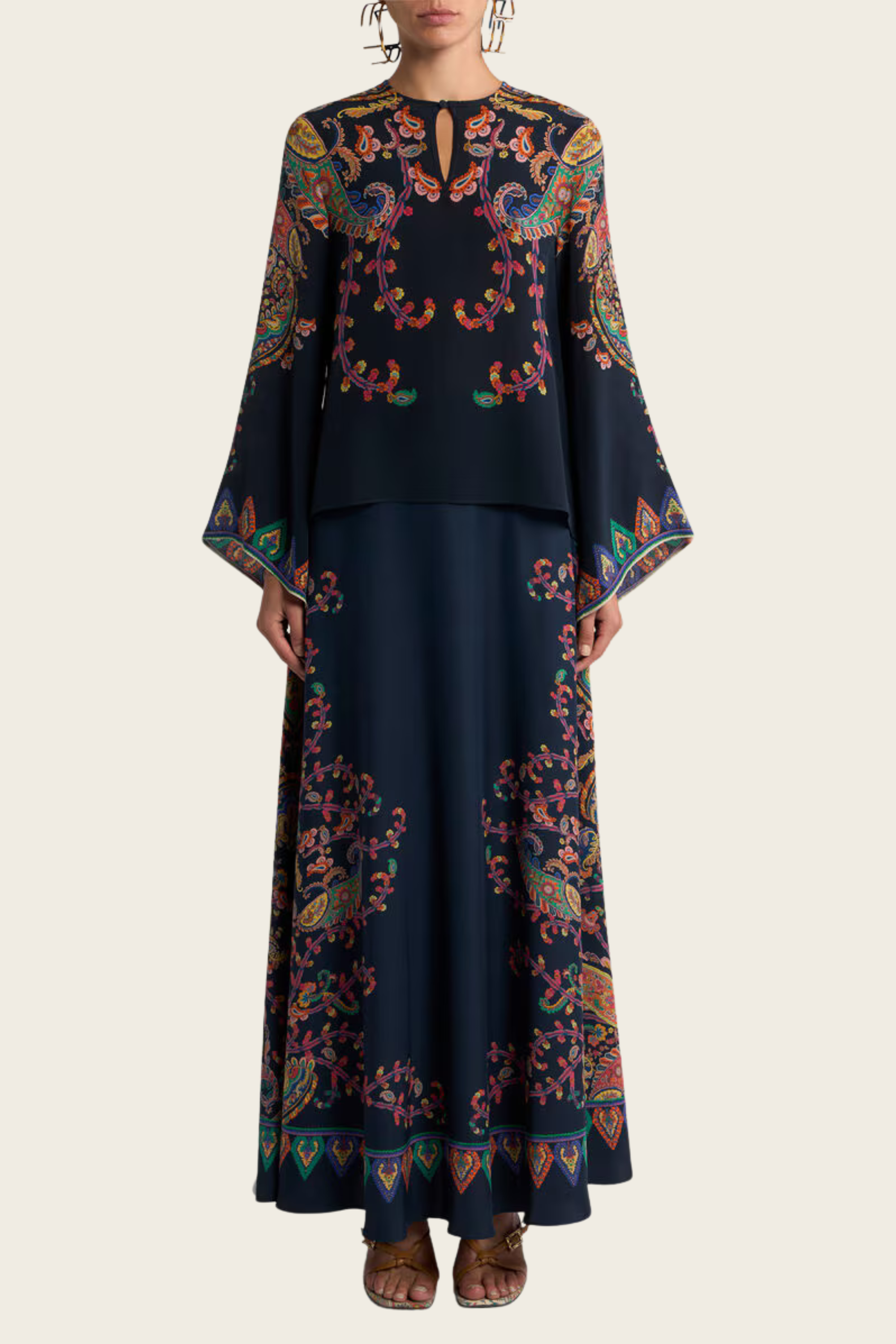 Silk Blouse With Placed Floral Print - Etro