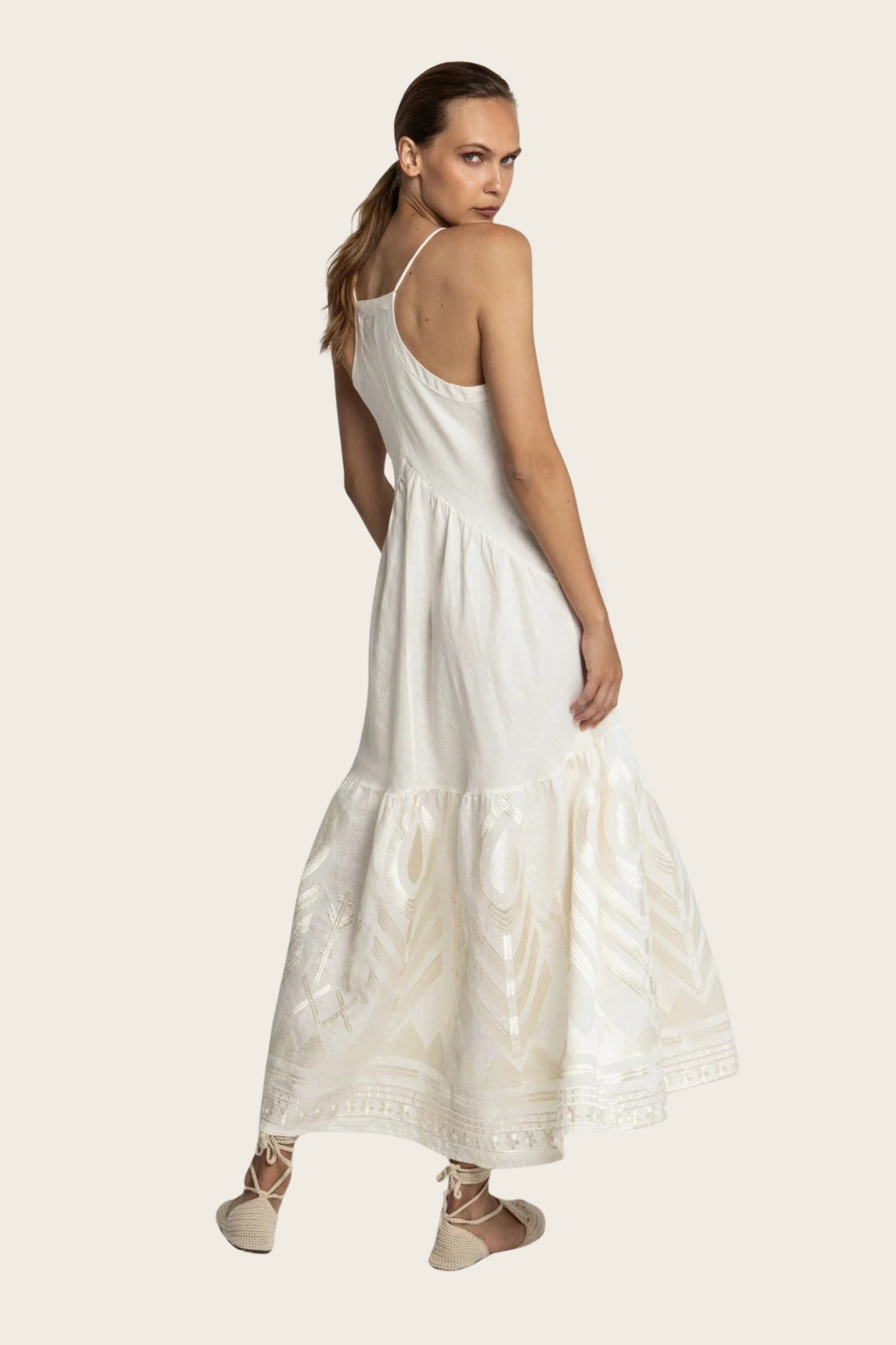 Selene Maxi Dress - Greek Archaic Kori - ESPACE CANNELLE - New Arrivals