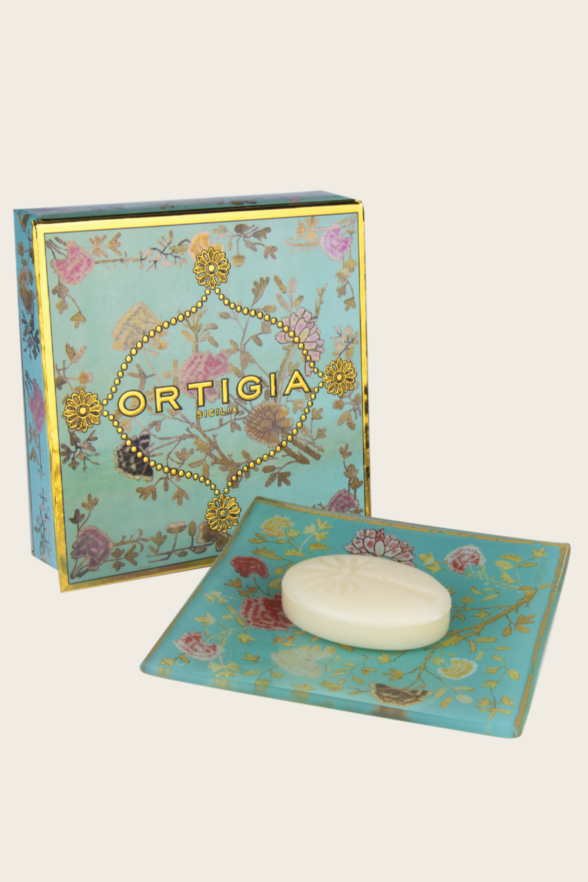 Conjunto Prato de Vidro & Sabonete Florio - Ortigia Sicilia