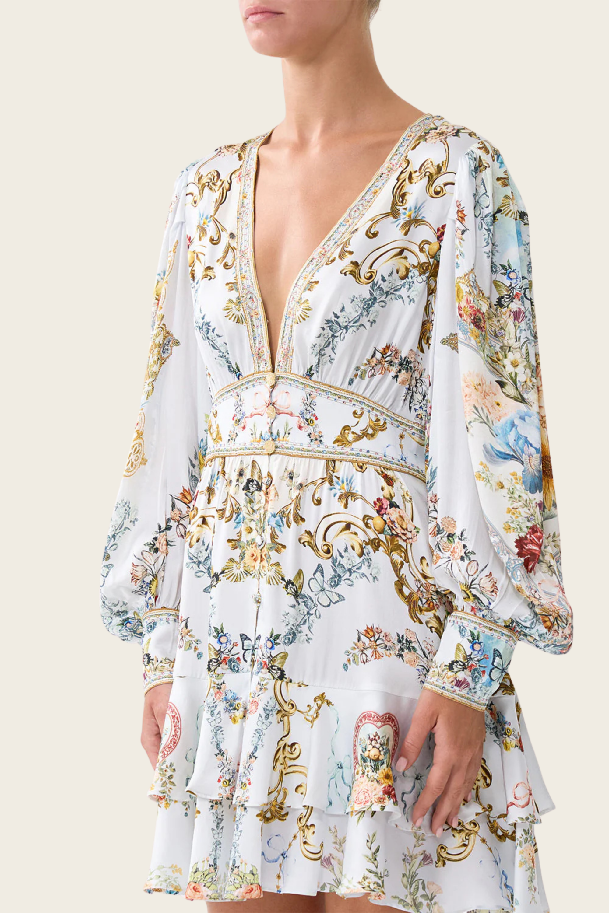 Button Front Frill Dress - Seville Sweetheart - Camilla - ESPACE CANNELLE - SS26 - New Arrivals