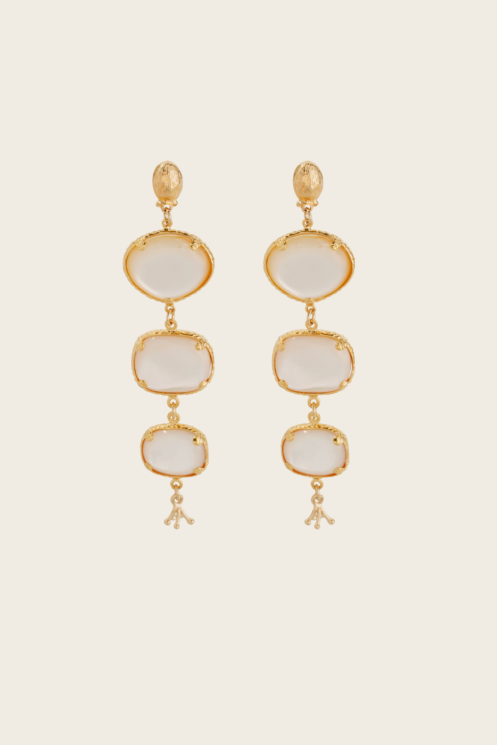 Silene earrings White Mother-of-pearl - Gas Bijoux