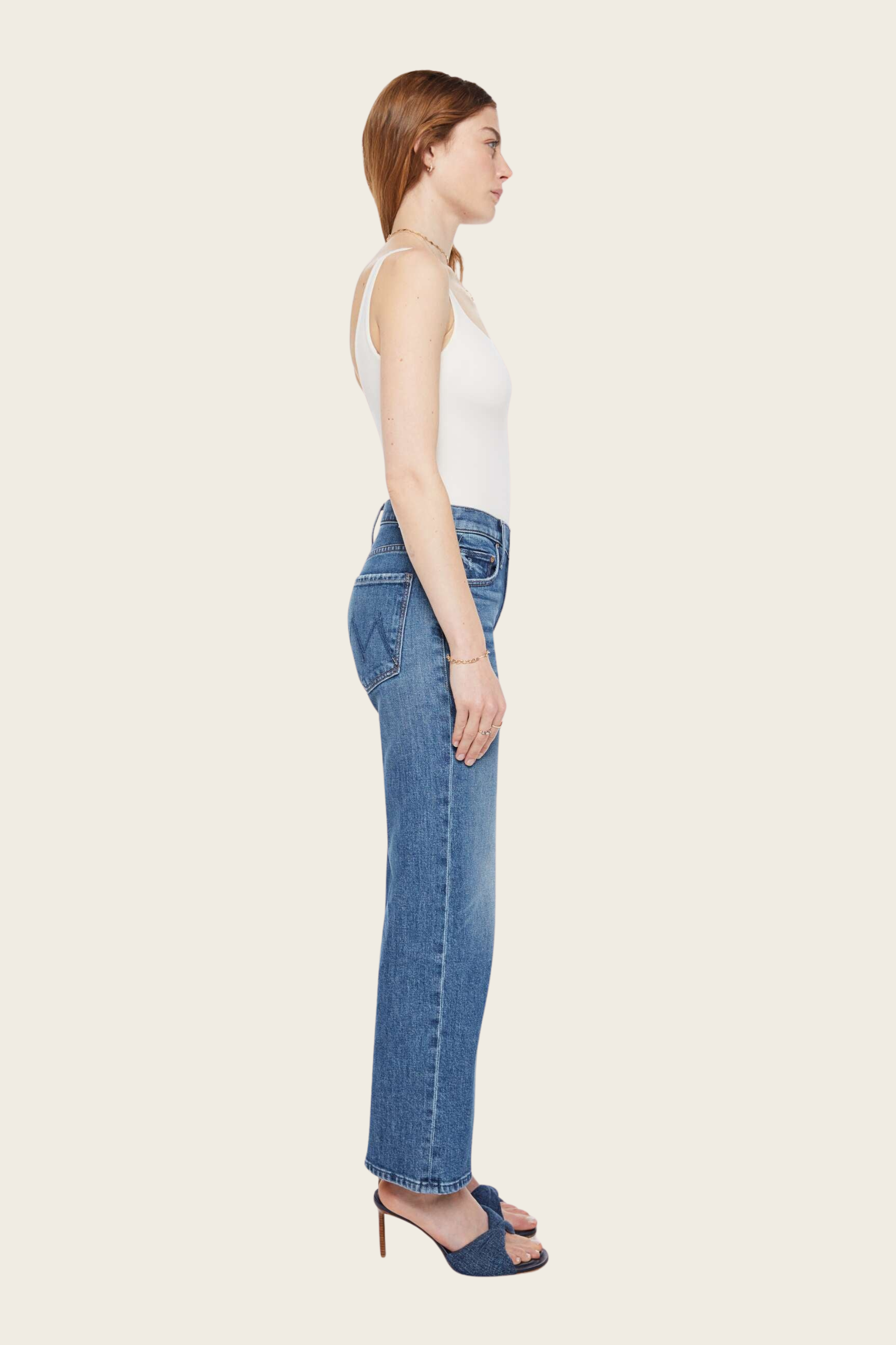 The Mid Rise Rambler Zip Ankle / Tambourine Man - Mother - ESPACE CANNELLE - New Arrivals - SS26