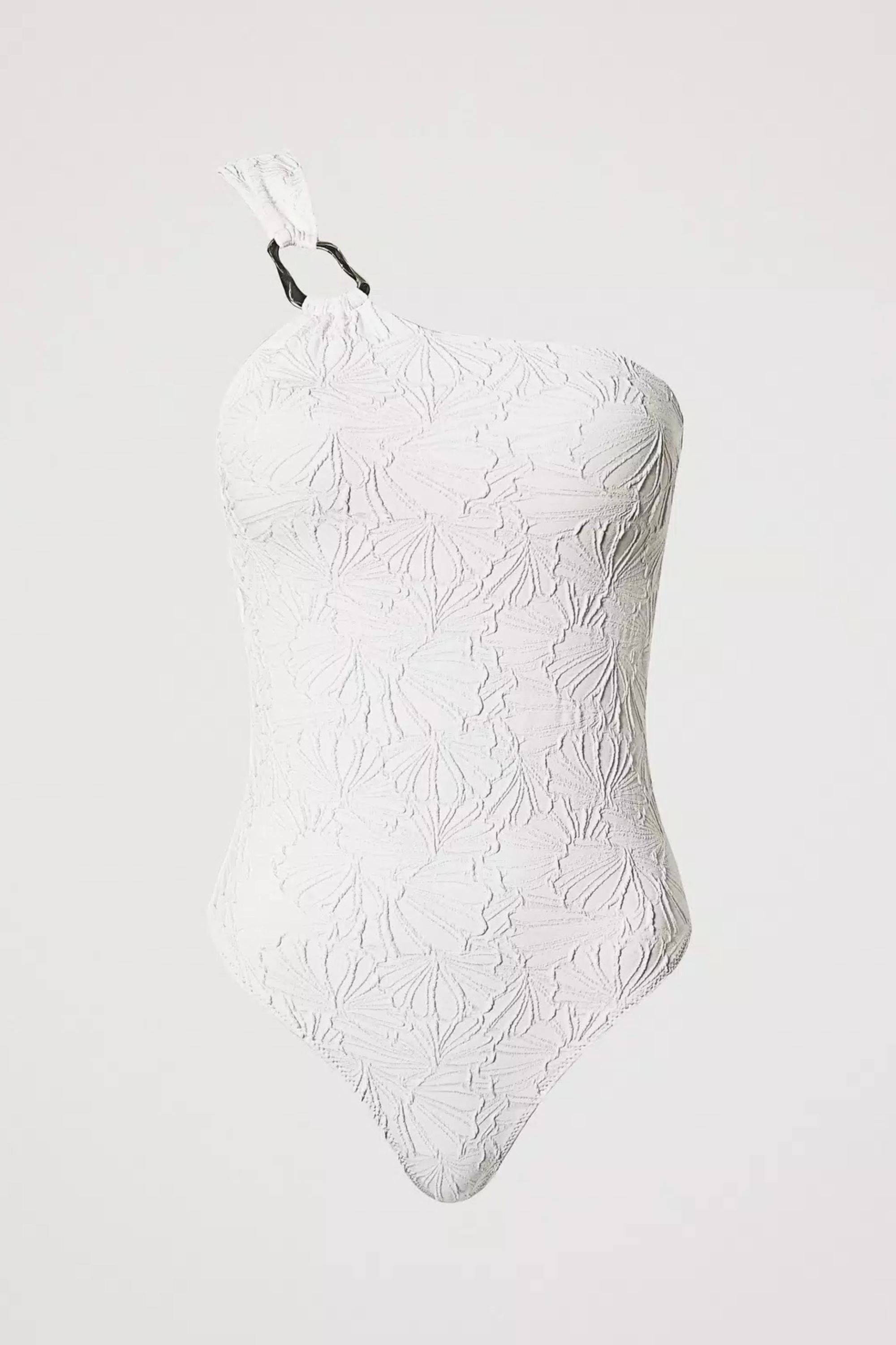 One-Shoulder Jacquard Swimsuit - Twinset