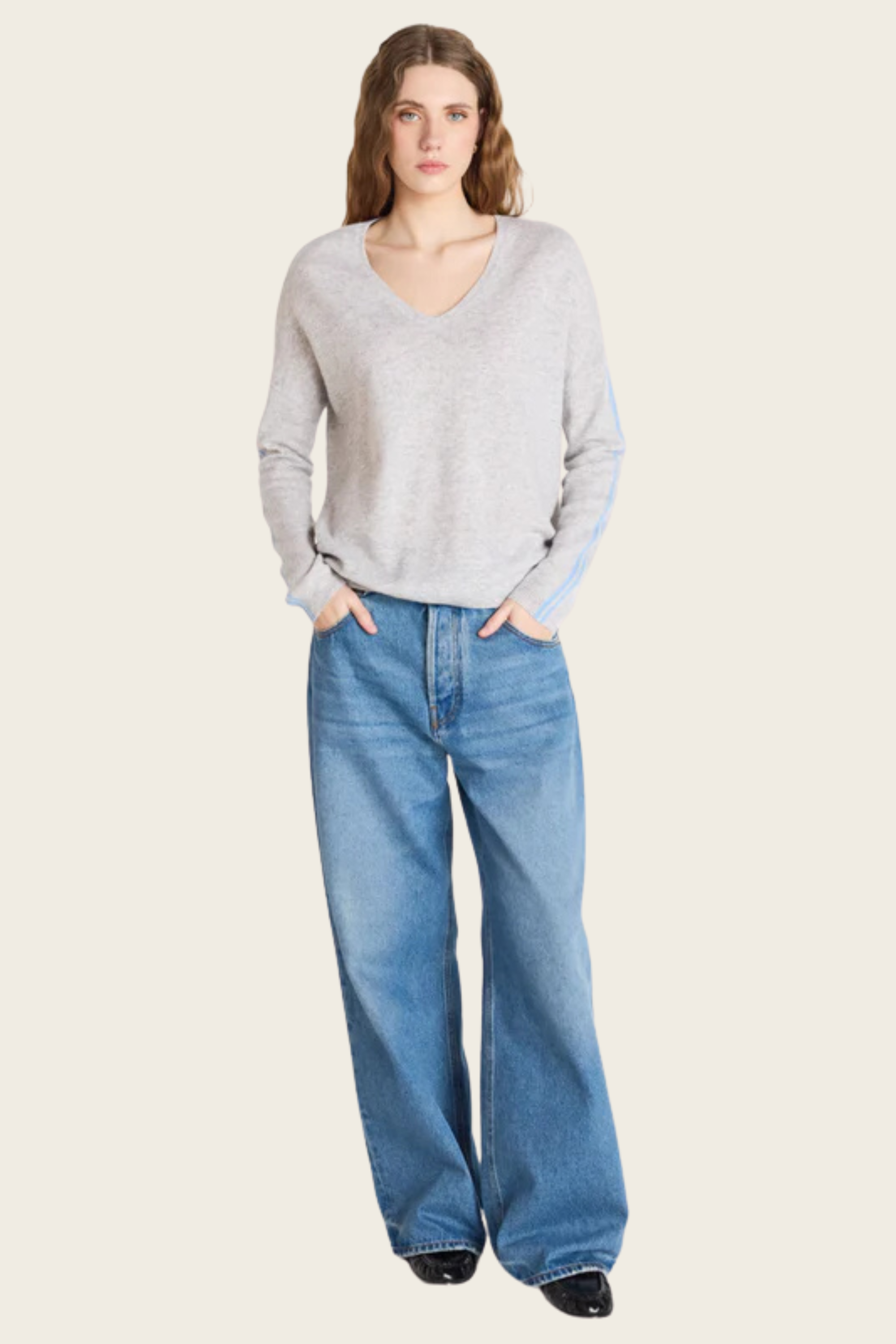 Camisola Alexia com decote em V - Absolut Cashmere