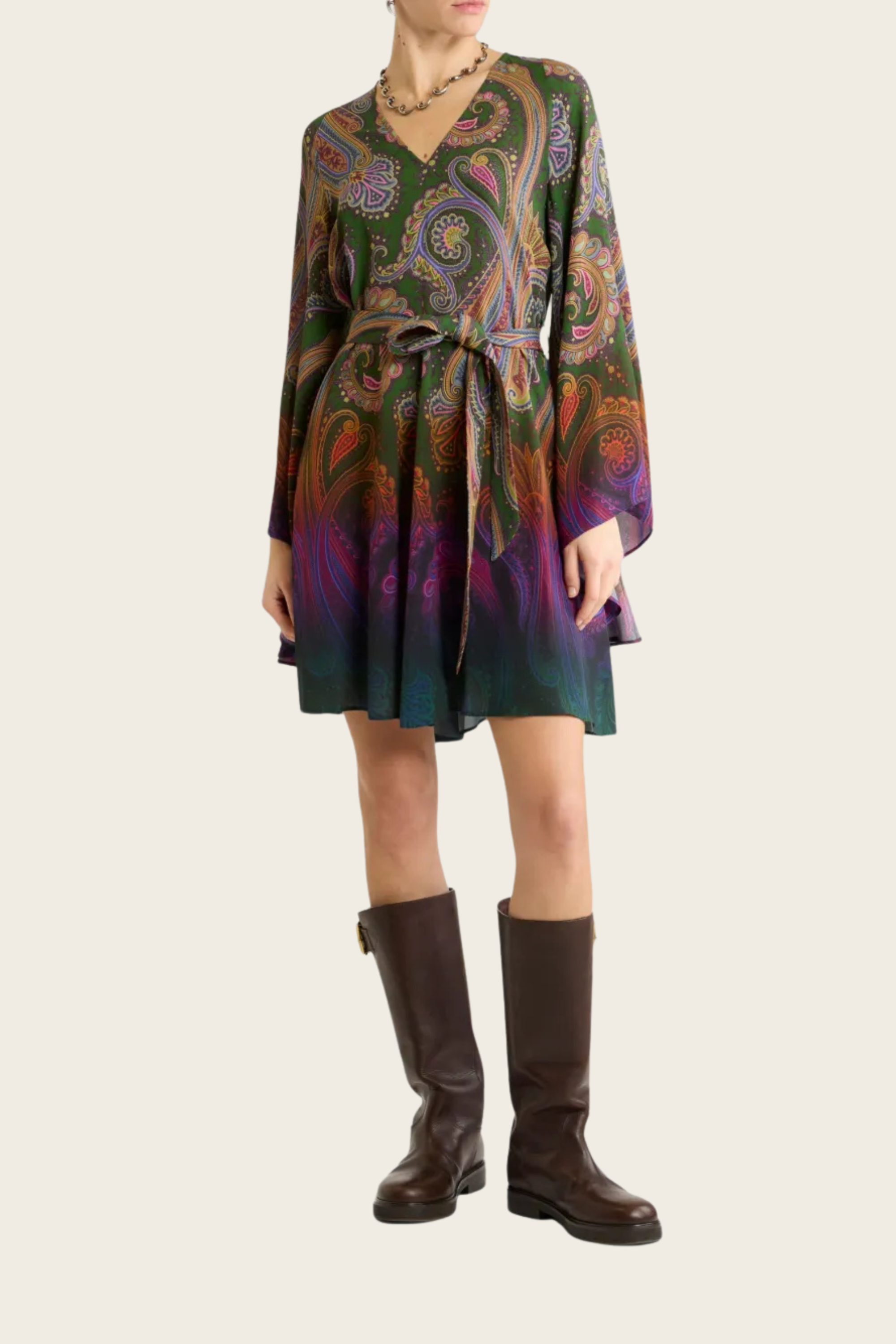 Paisley Belted Mini Dress - Etro
