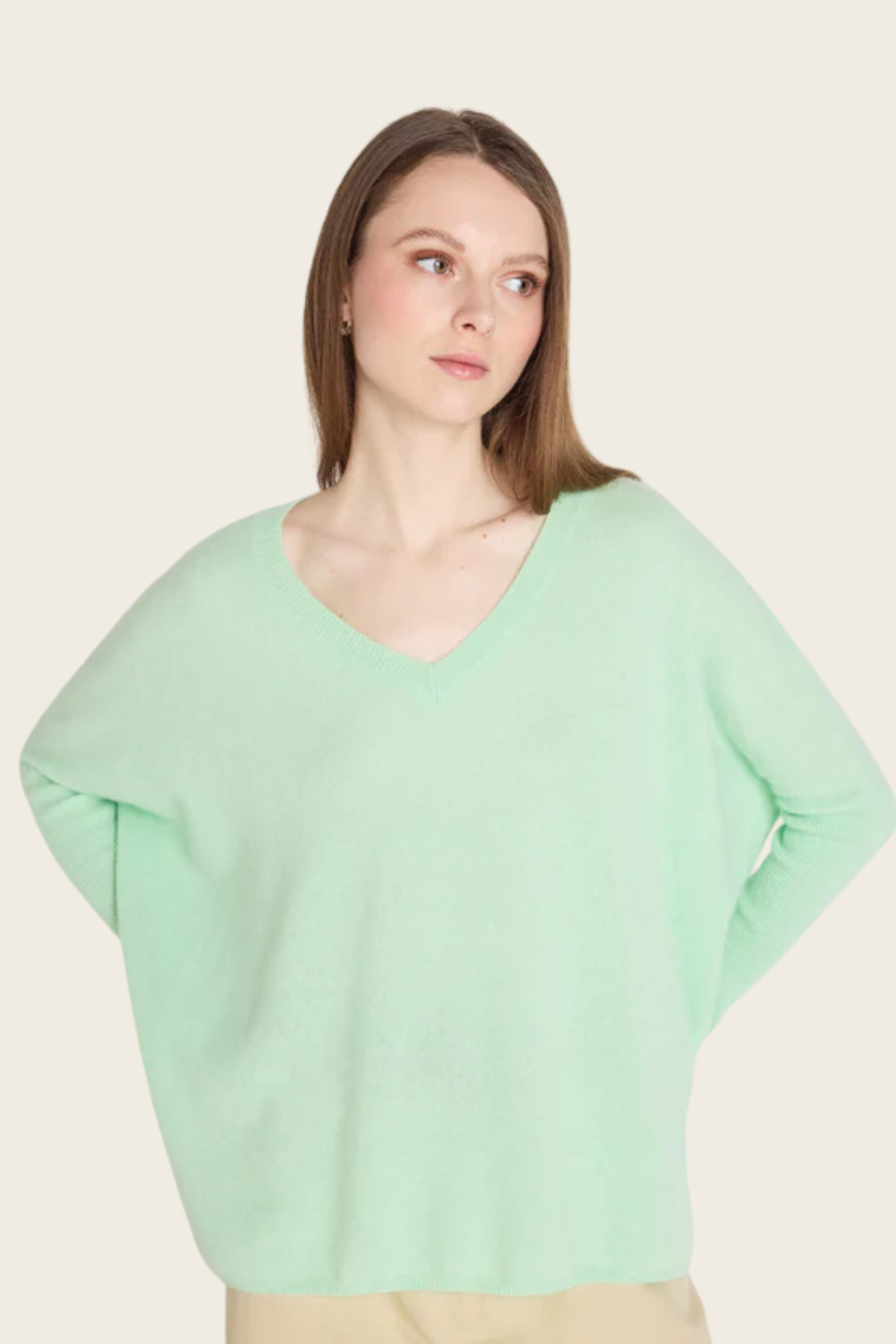 Camille V-neck cashmere poncho - Absolut Cashmere - ESPACE CANNELLE