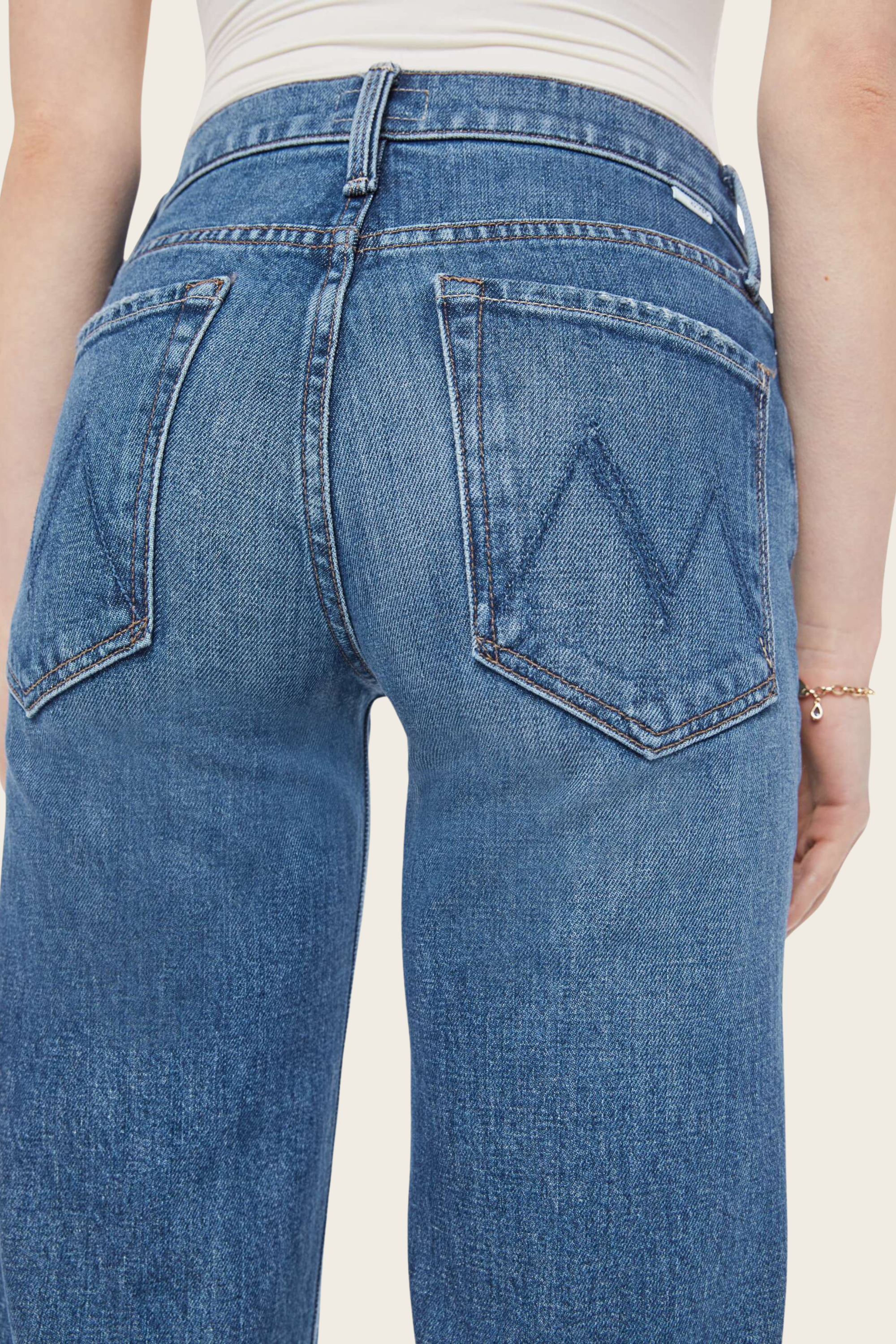 The Mid Rise Rambler Zip Ankle / Tambourine Man - Mother - ESPACE CANNELLE - New Arrivals - SS26